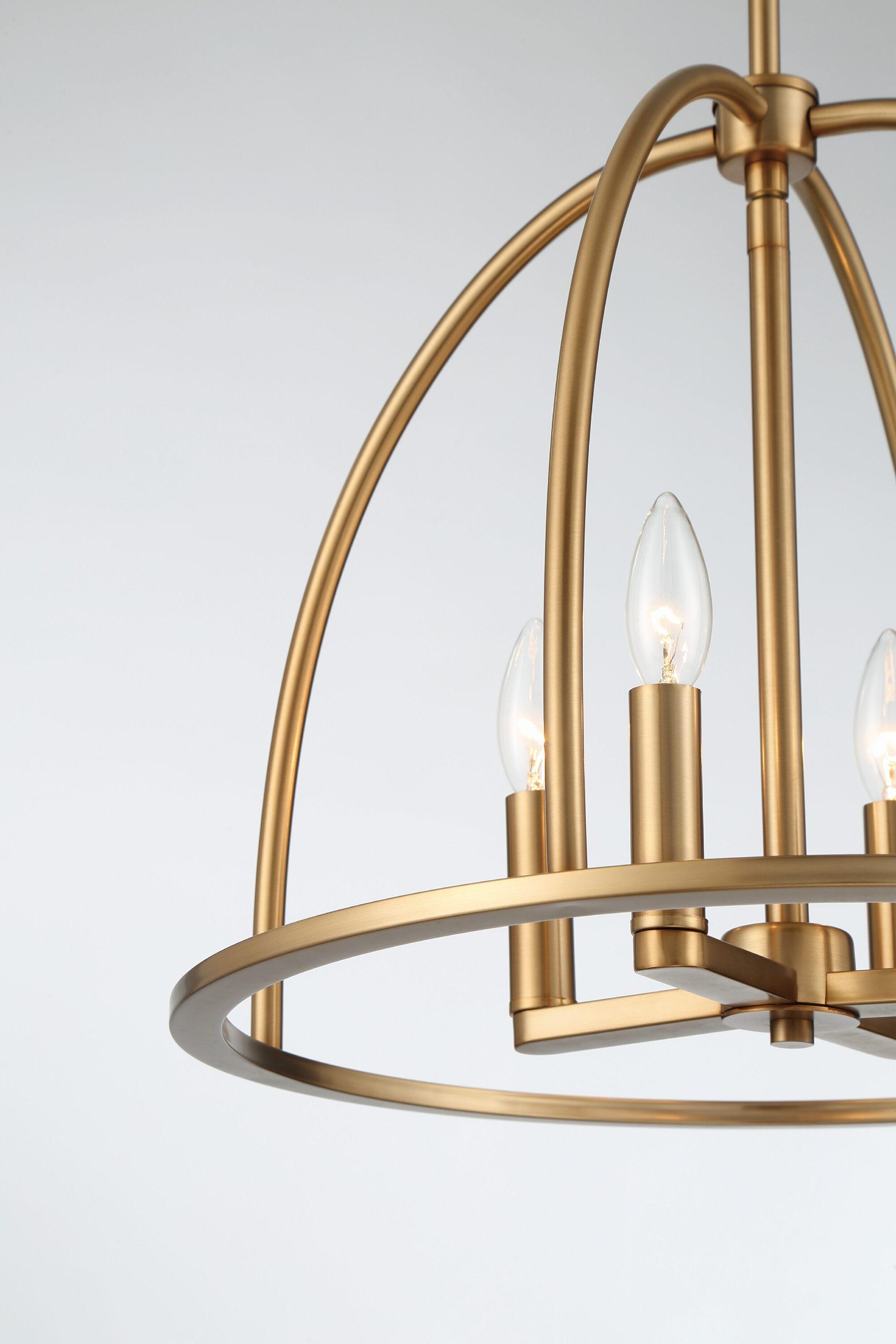 Crystorama Lighting Abbott 4 - Light Chandelier in  Vibrant Gold