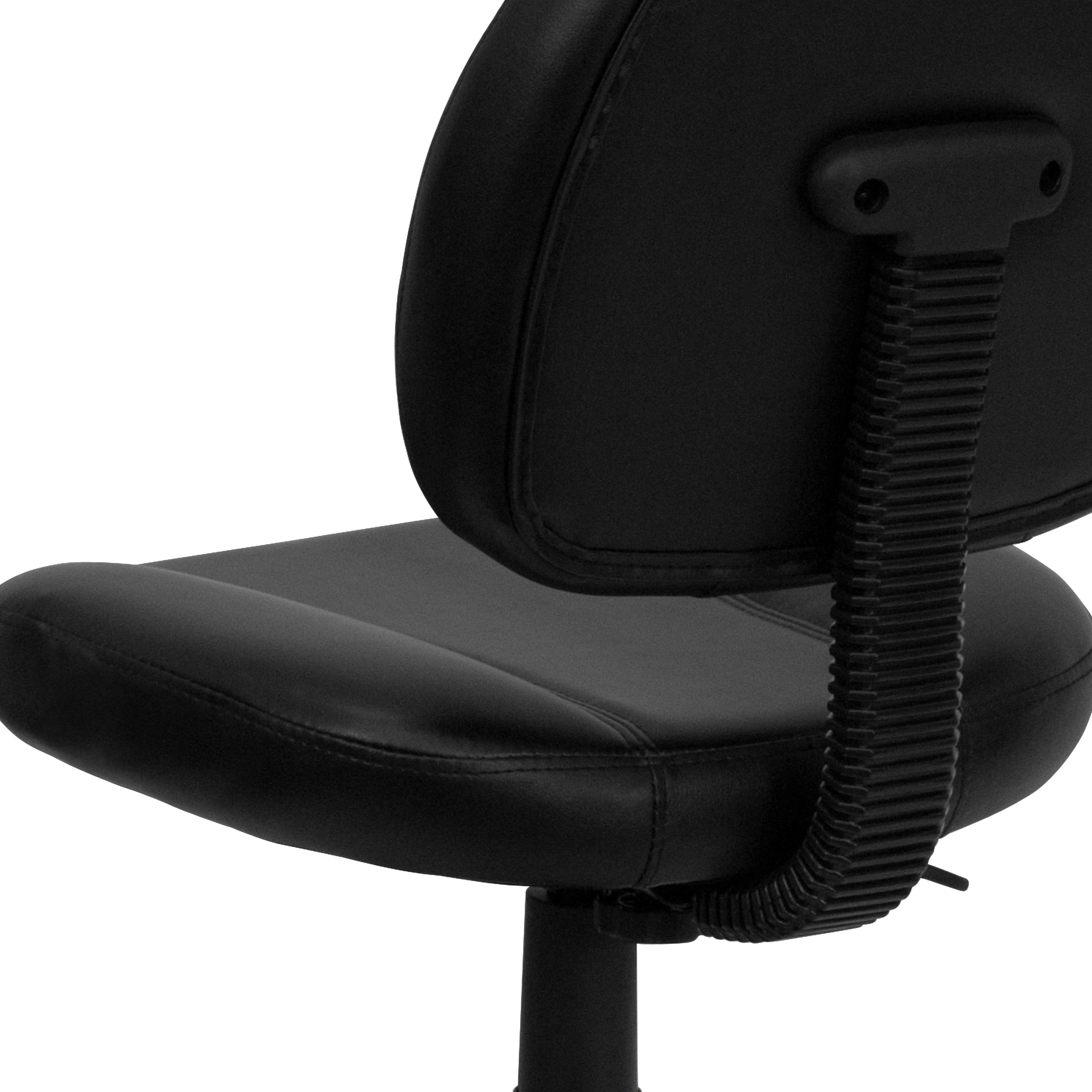 Flash Furniture Mid-Back LeatherSoft Swivel Ergonomic Task Office Chair with Back Depth Adjustment