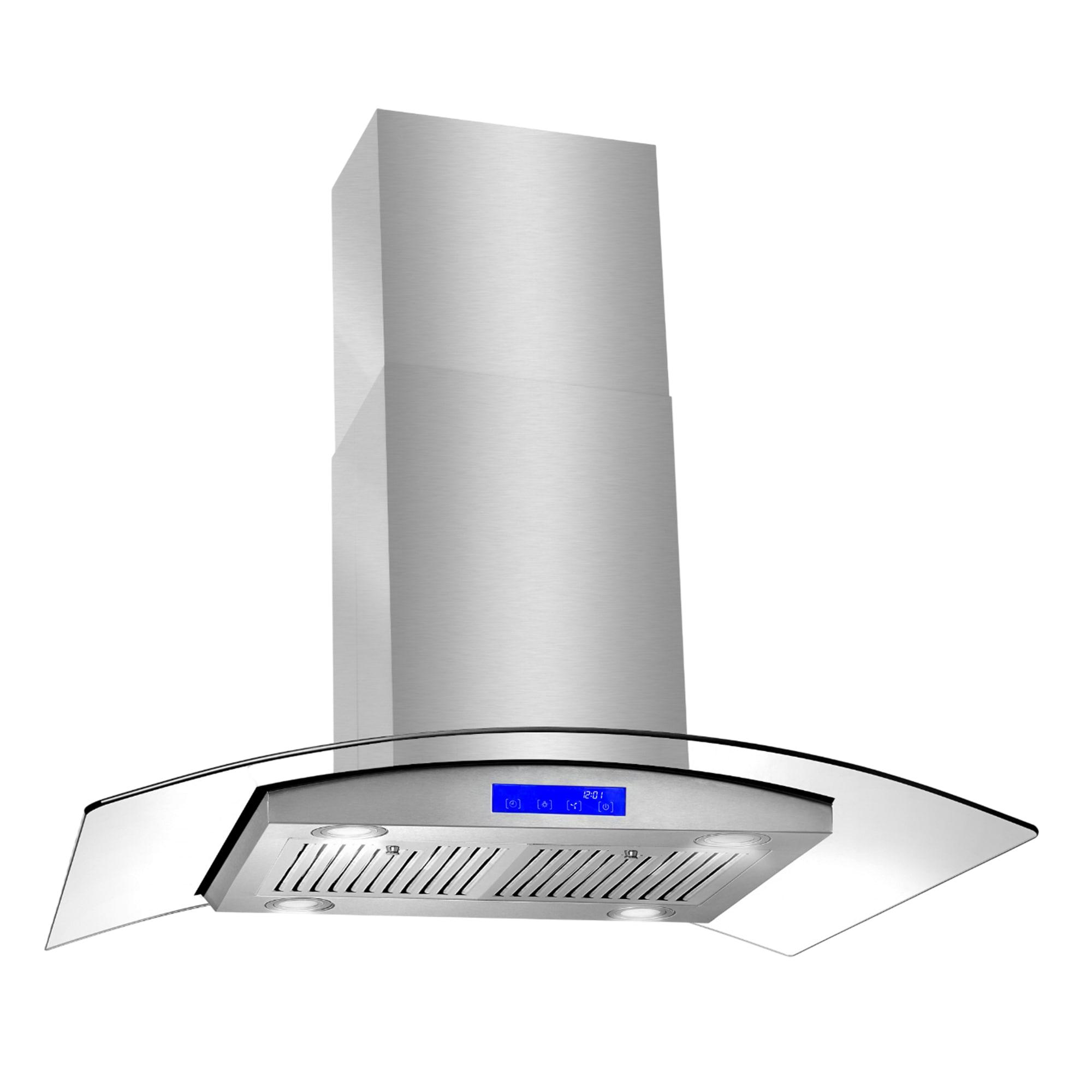 Cosmo COS-668ICS900 36 Inch Island Range Hood w/ Touch Controls, Stainless Steel