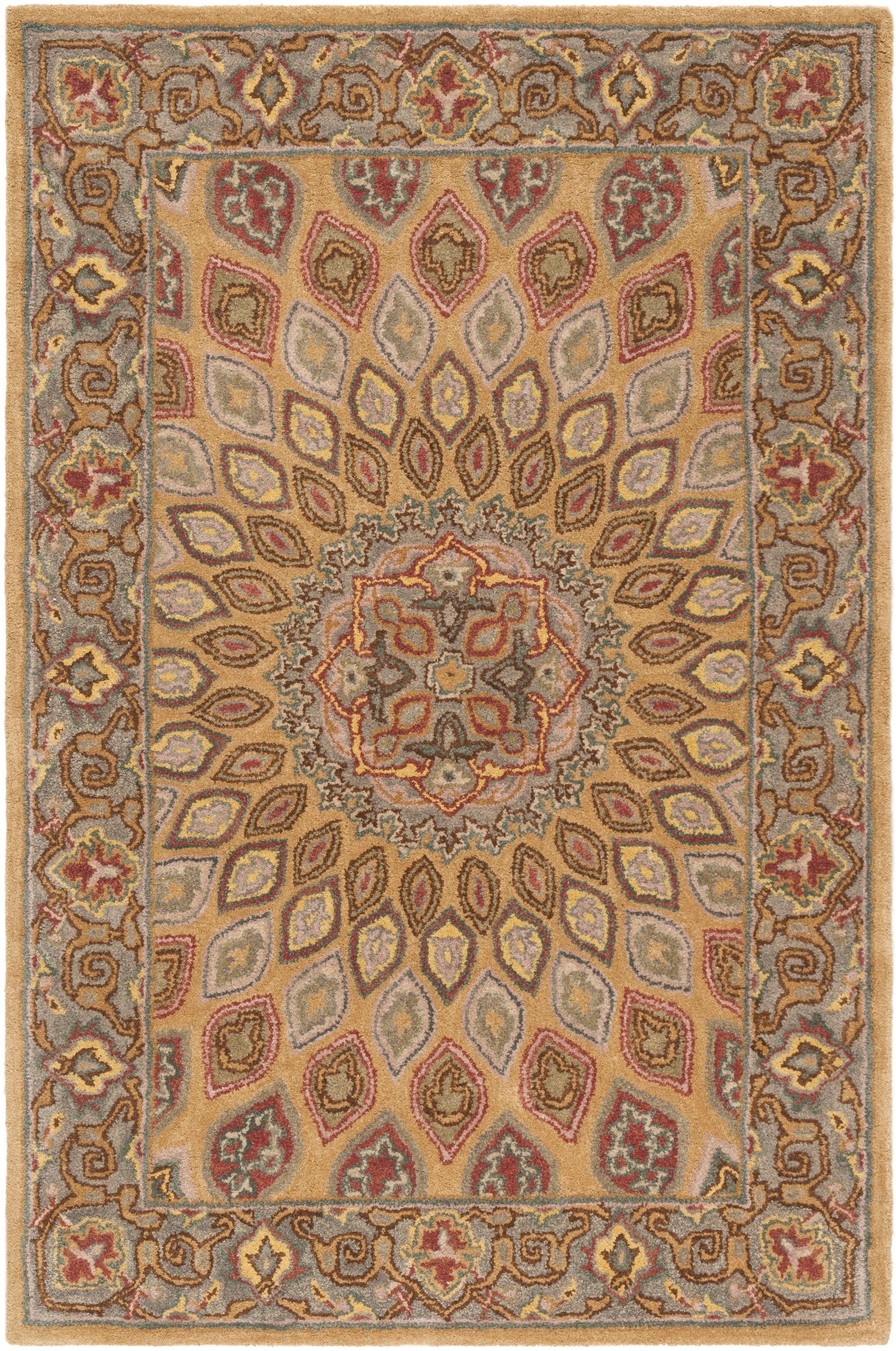 Heritage HG914 Hand Tufted Area Rug - Light Brown/Grey - 3'x5' - Safavieh.