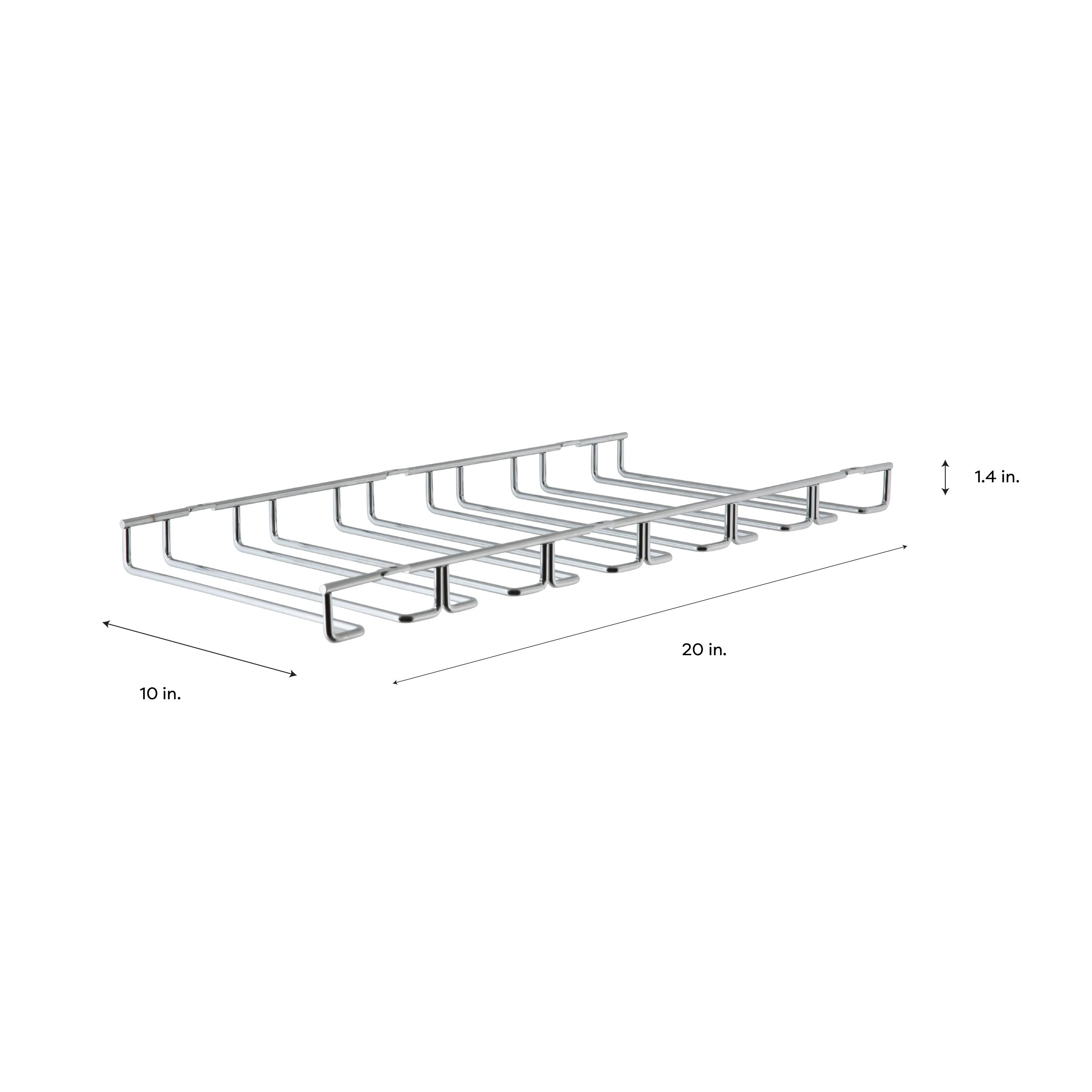 Organize It All Metal Stemware Rack in Chrome