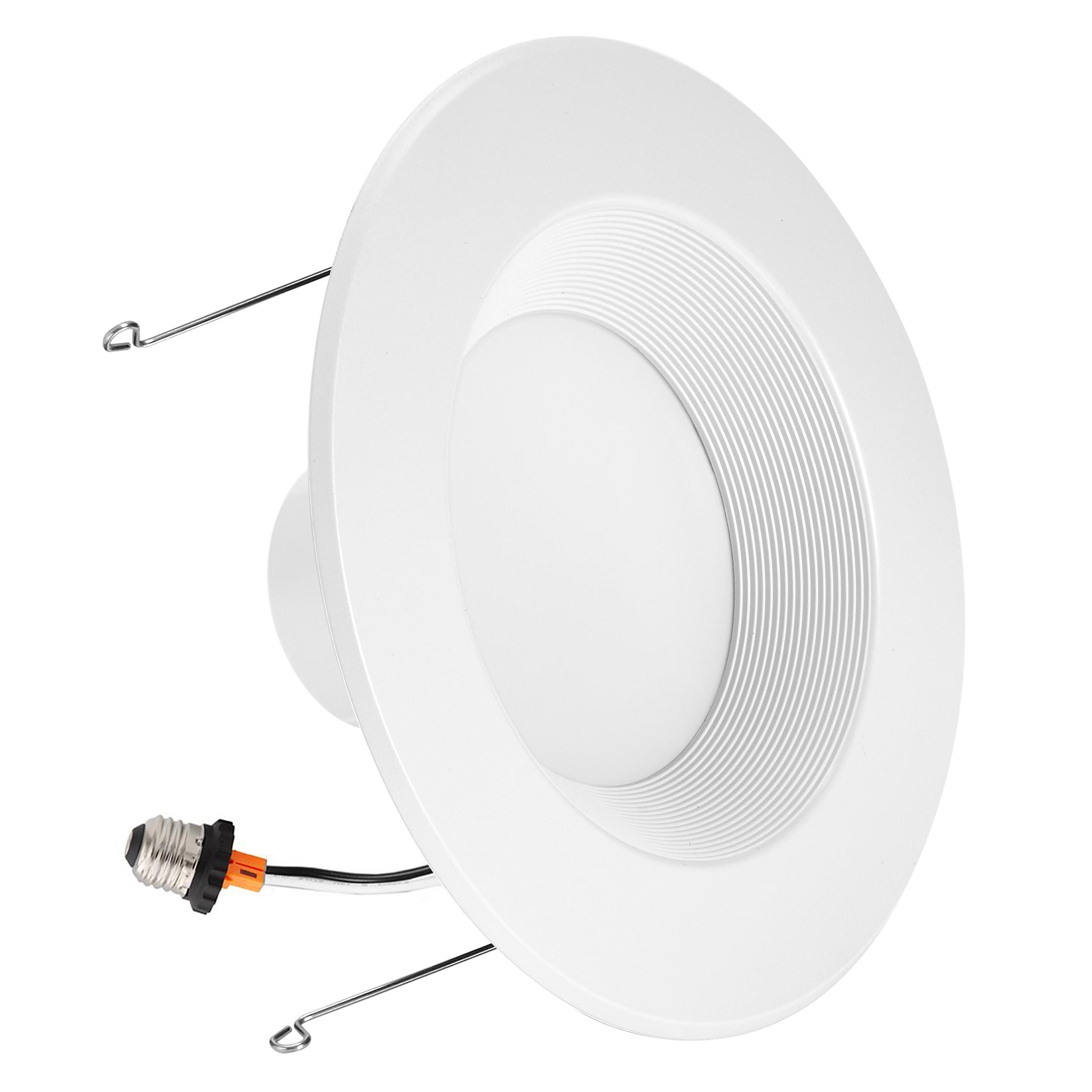 Maxxima 12 Pack 5 in. & 6 in. 5 CCT Retrofit Recessed LED Downlight - 1300 Lumens, E-26 Quick Connect, Dimmable, Color Selectable 2700K-5000K (2700K/3000K/3500K/4000K/5000K), Ideal for Contractors