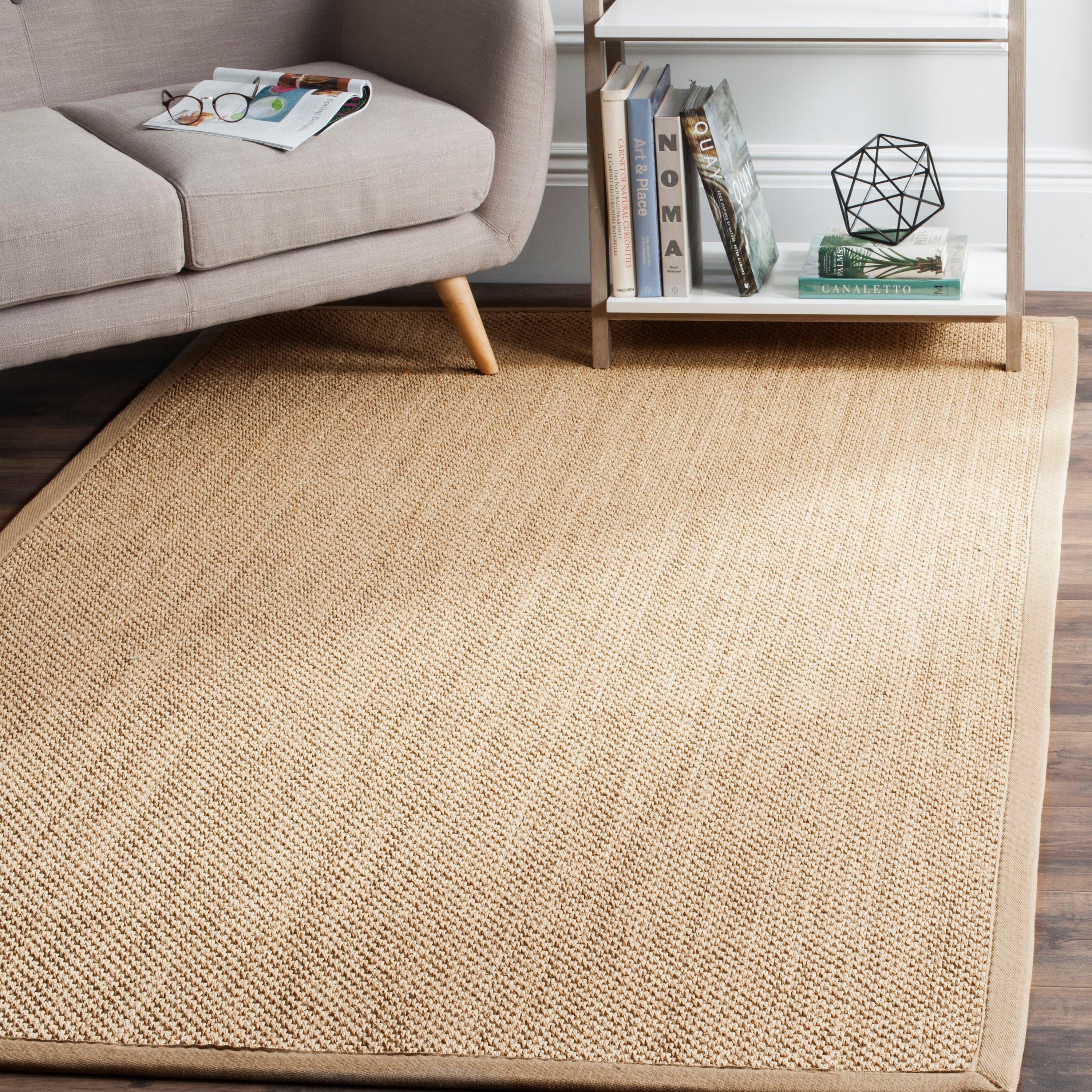 Natural Fiber NF141 Power Loomed Indoor Area Rug - Maize/Linen - 6'x9' - Safavieh.
