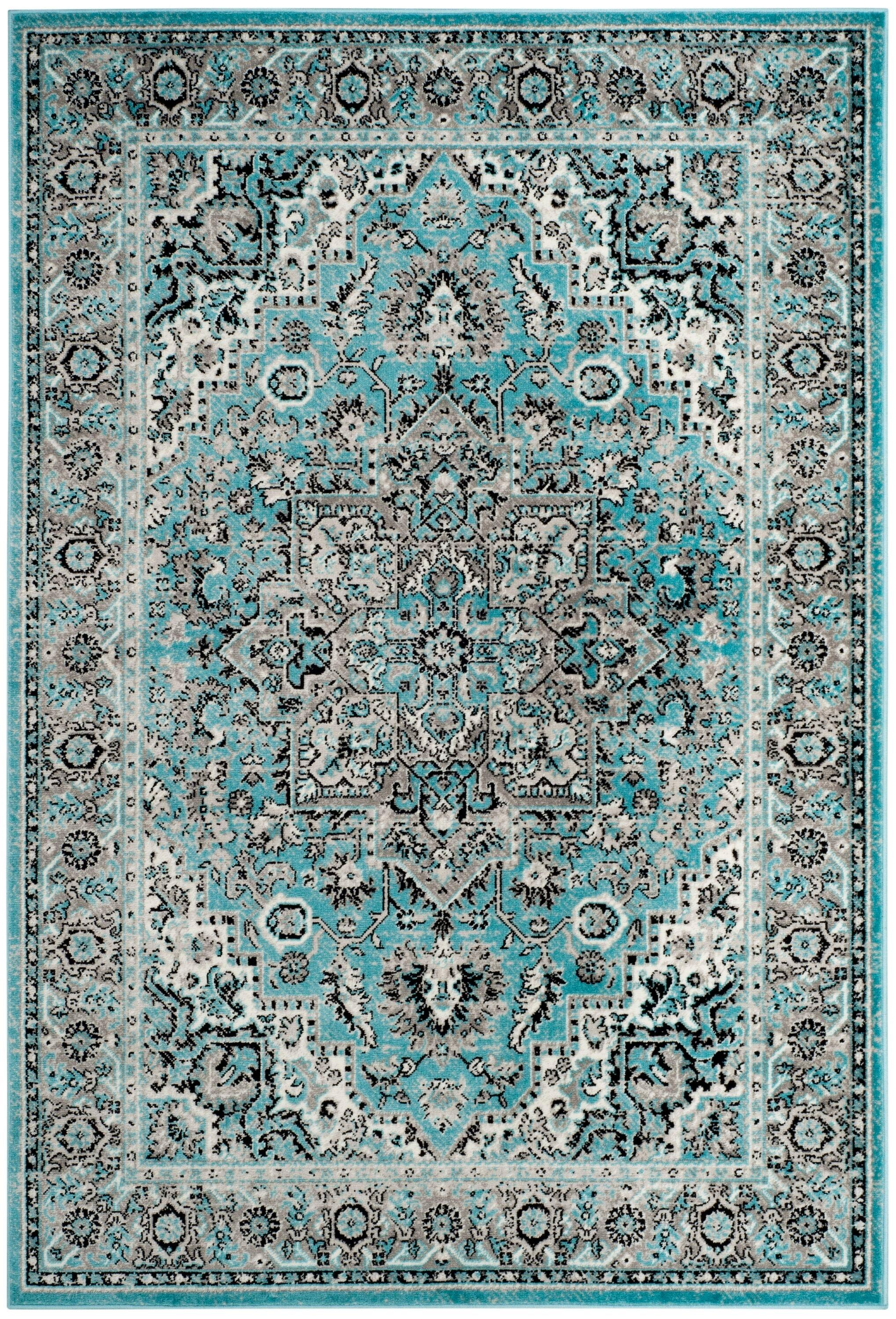 SAFAVIEH Skyler Collection SKY126M Blue / Ivory Rug