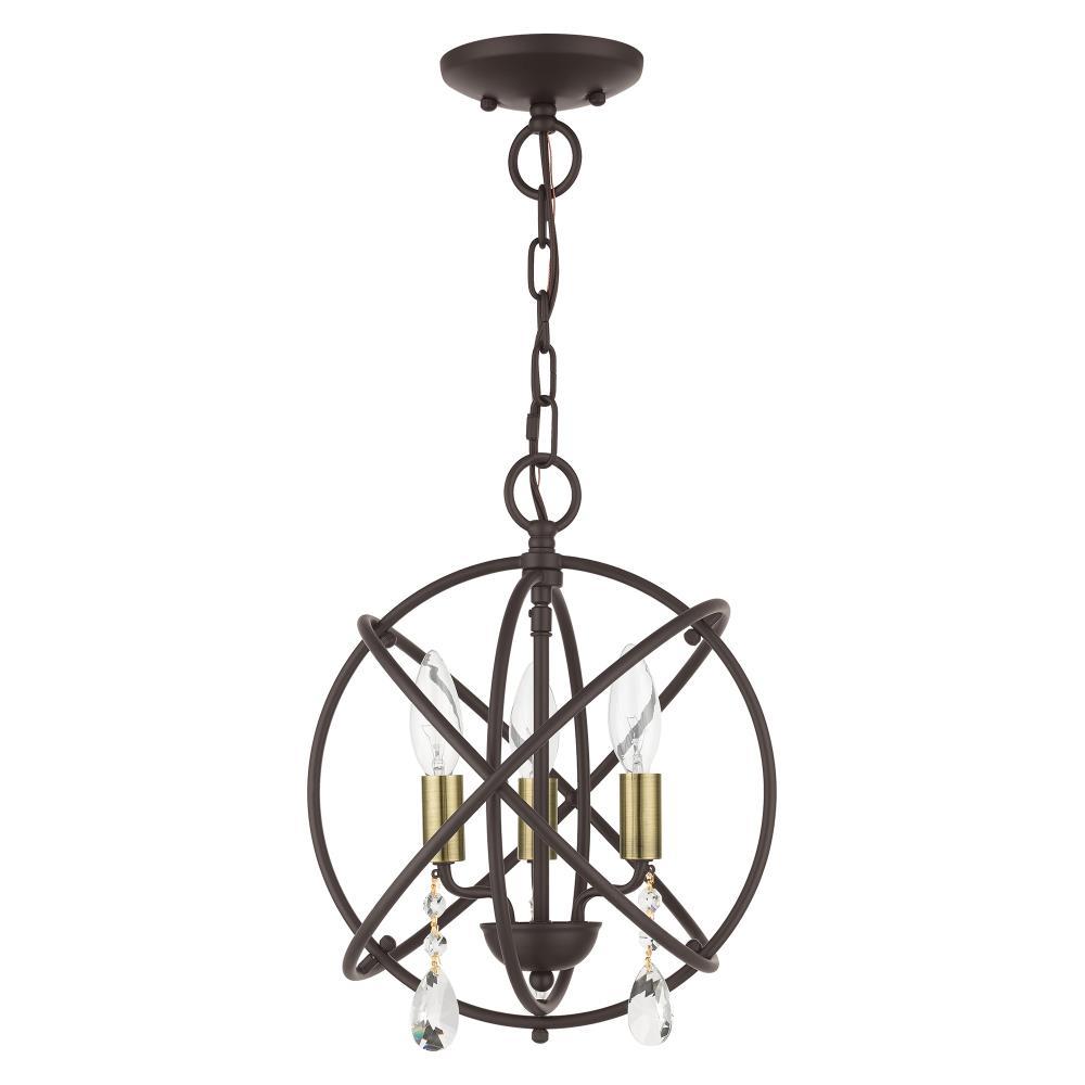 Livex Lighting Aria 3 - Light Chandelier in  Bronze