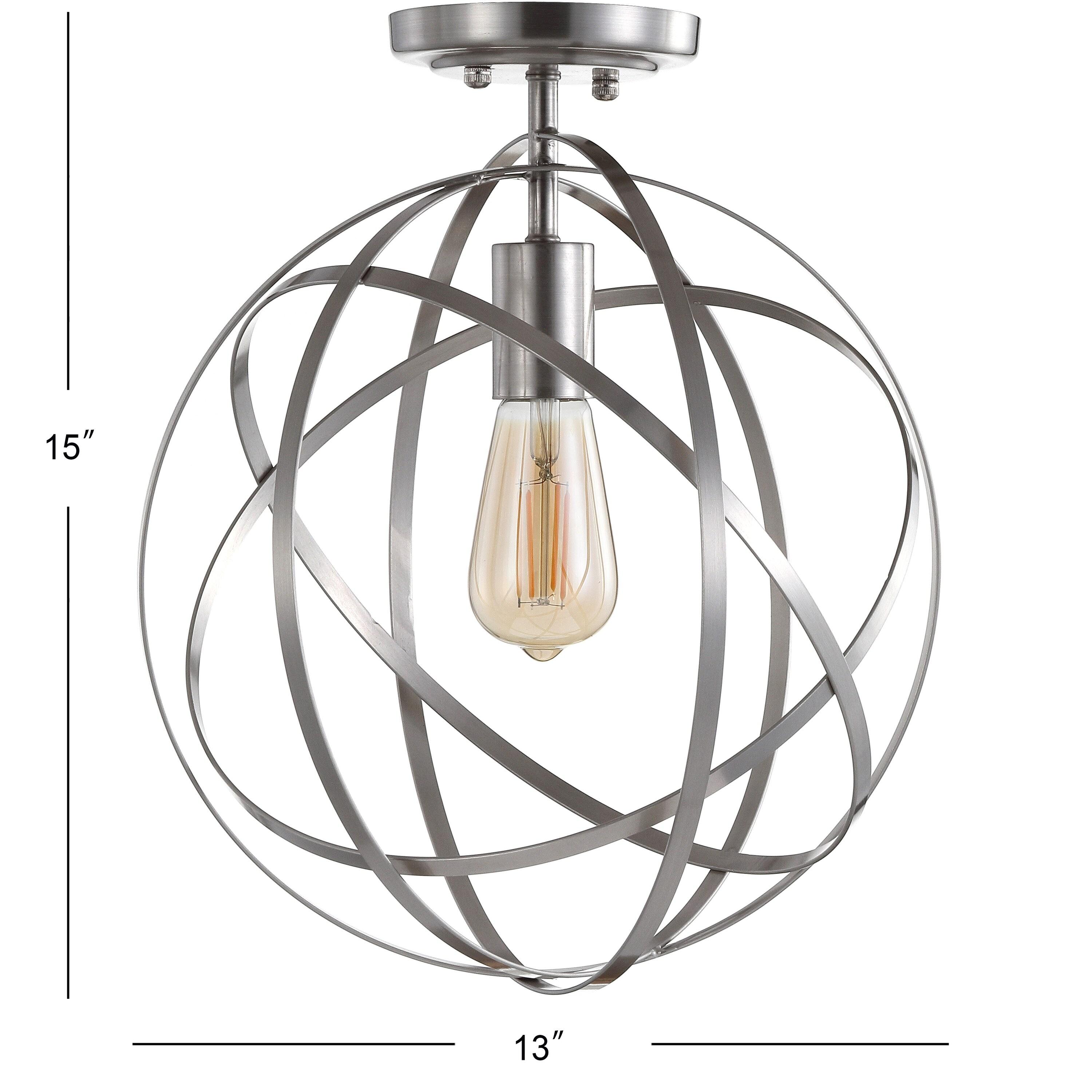 Alma 13" Metal LED Flush Mount, Nickel
