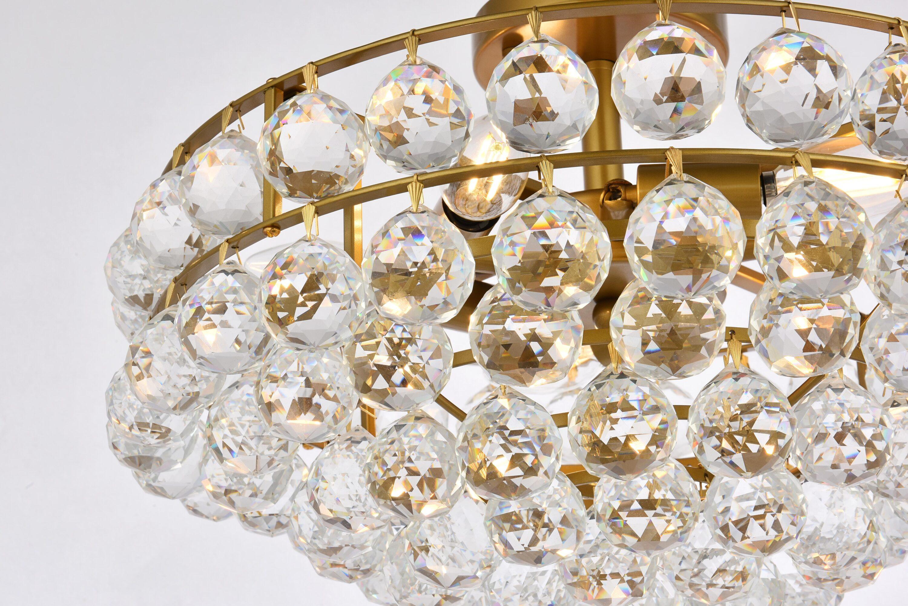 Elegant Lighting Savannah 5 - Light Flush Mount in  Brass