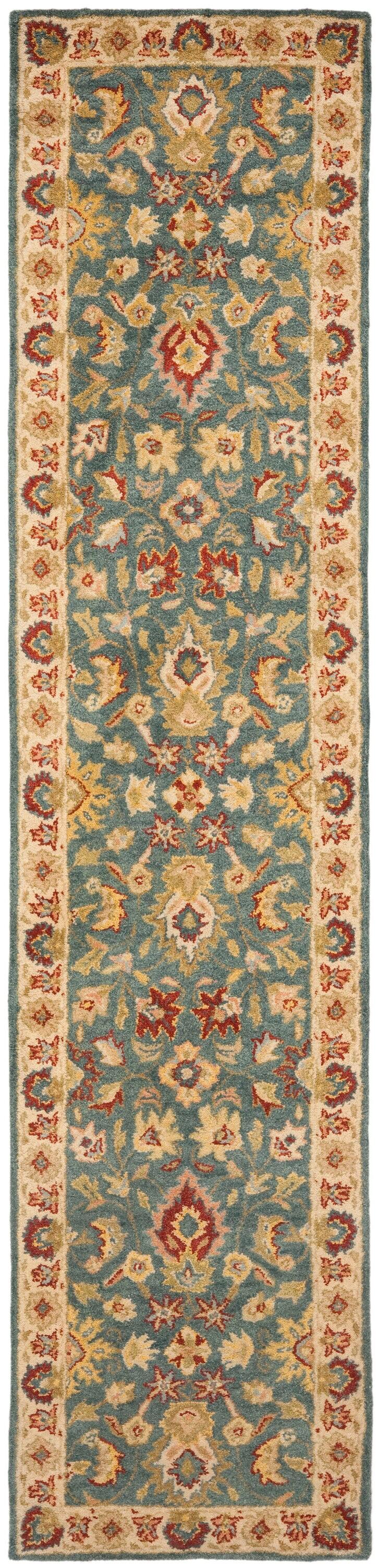Antiquity AT15 Hand Tufted Indoor Runner Rug - Blue/Beige - 2'3"x10' - Safavieh