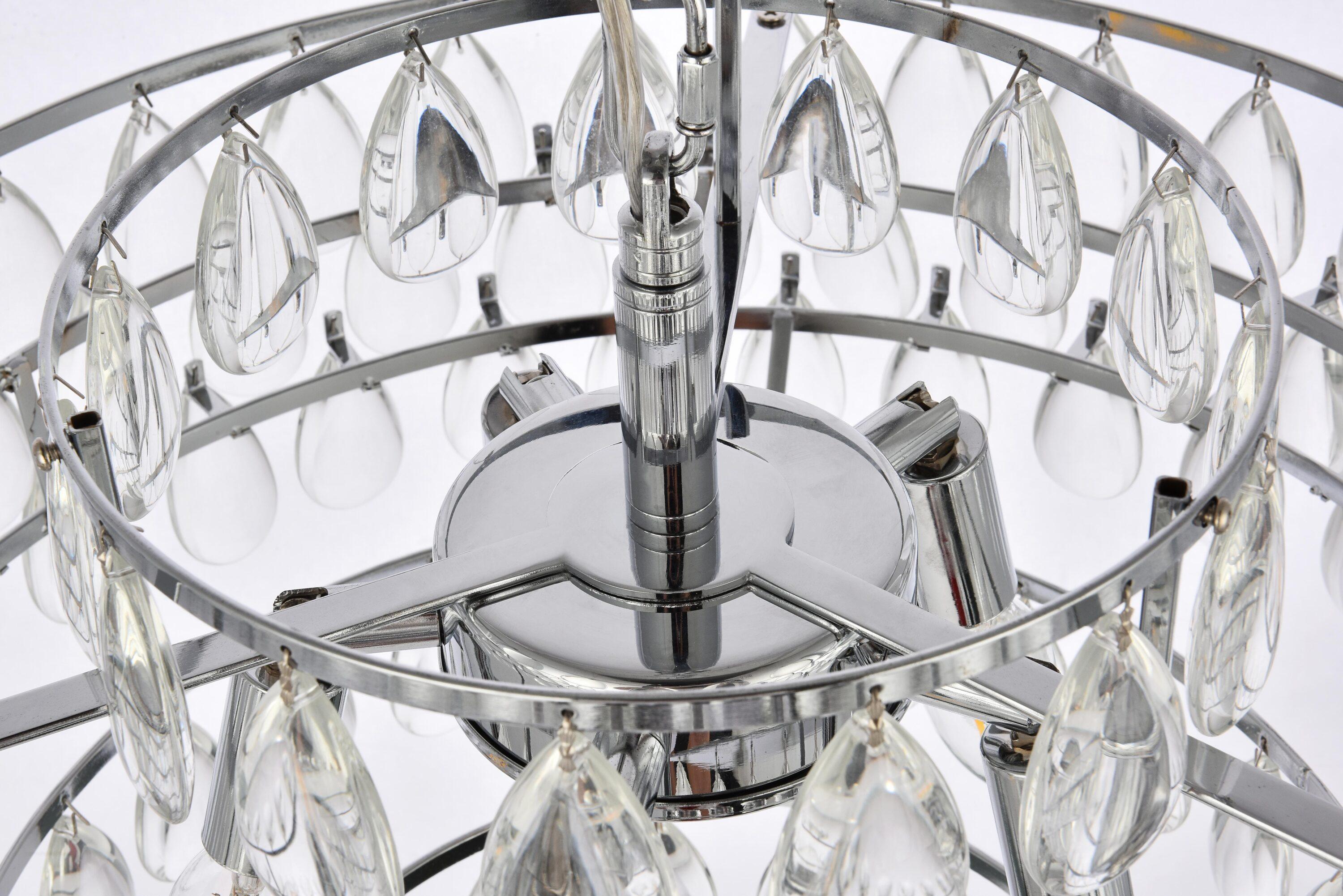 Elegant Lighting Mila 5 - Light Pendant in  Chrome