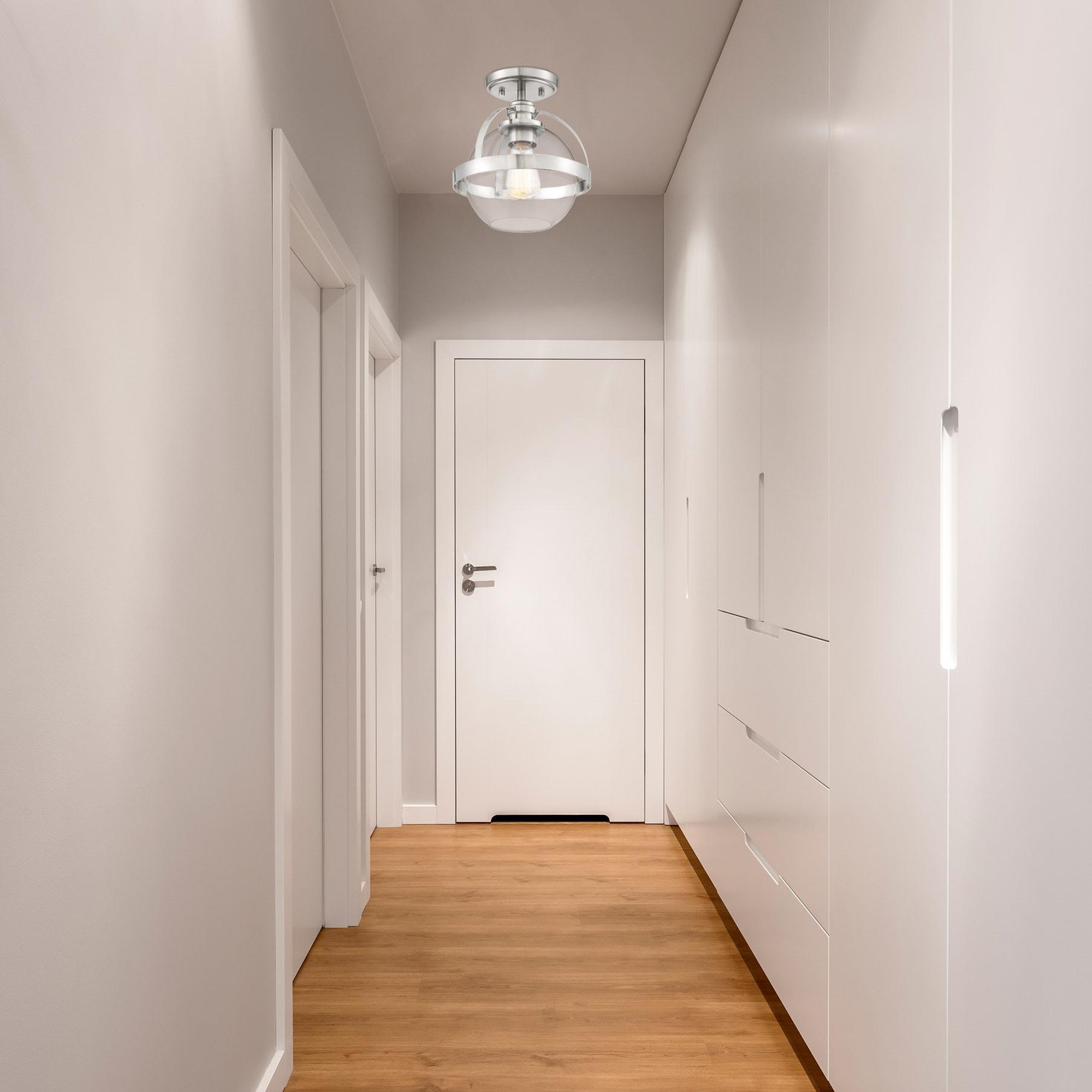 Longmeadow Glass Semi Flush Mount