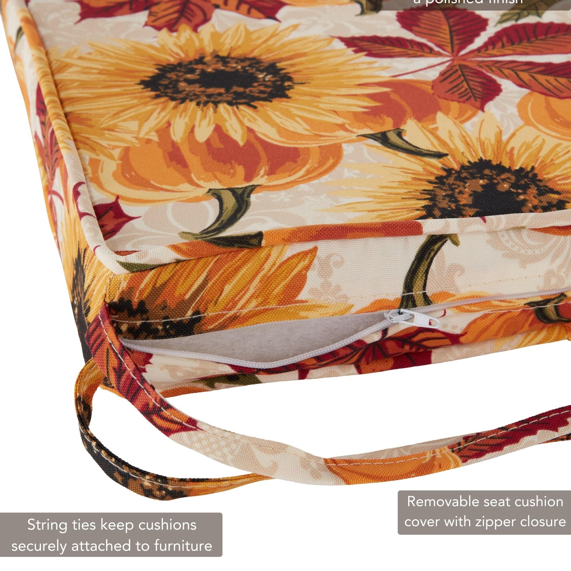 Greendale Home Fashions 18" x 18" Marisol Square Outdoor Chair Pad (Set of 2)