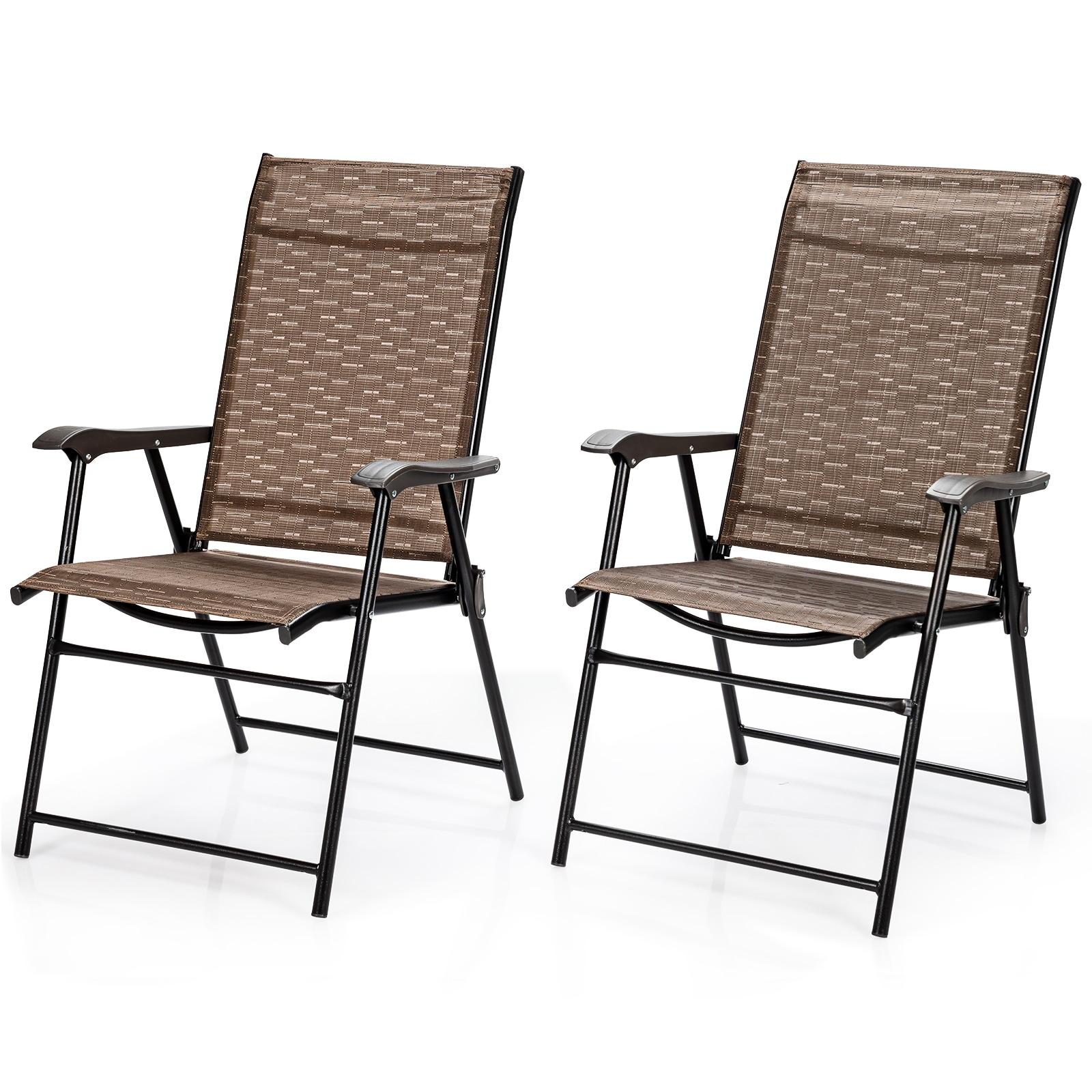 Quick Dry Breathable Fabric Foldable Portable Patio Lawn Chair (Set of 2)