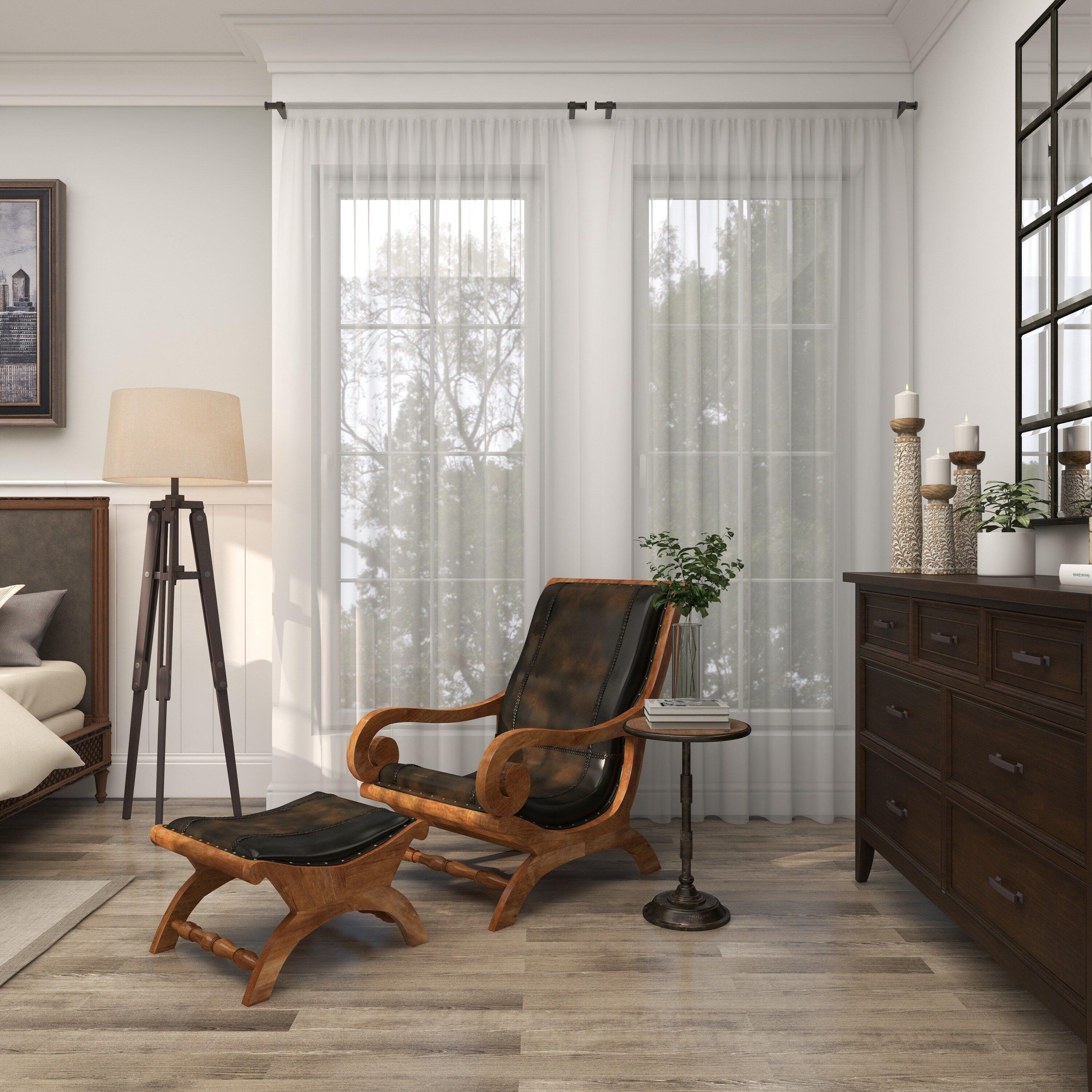 Traditional Leather Accent Chair Dark Brown - Olivia & May: Sturdy, Sophisticated, No Assembly Required