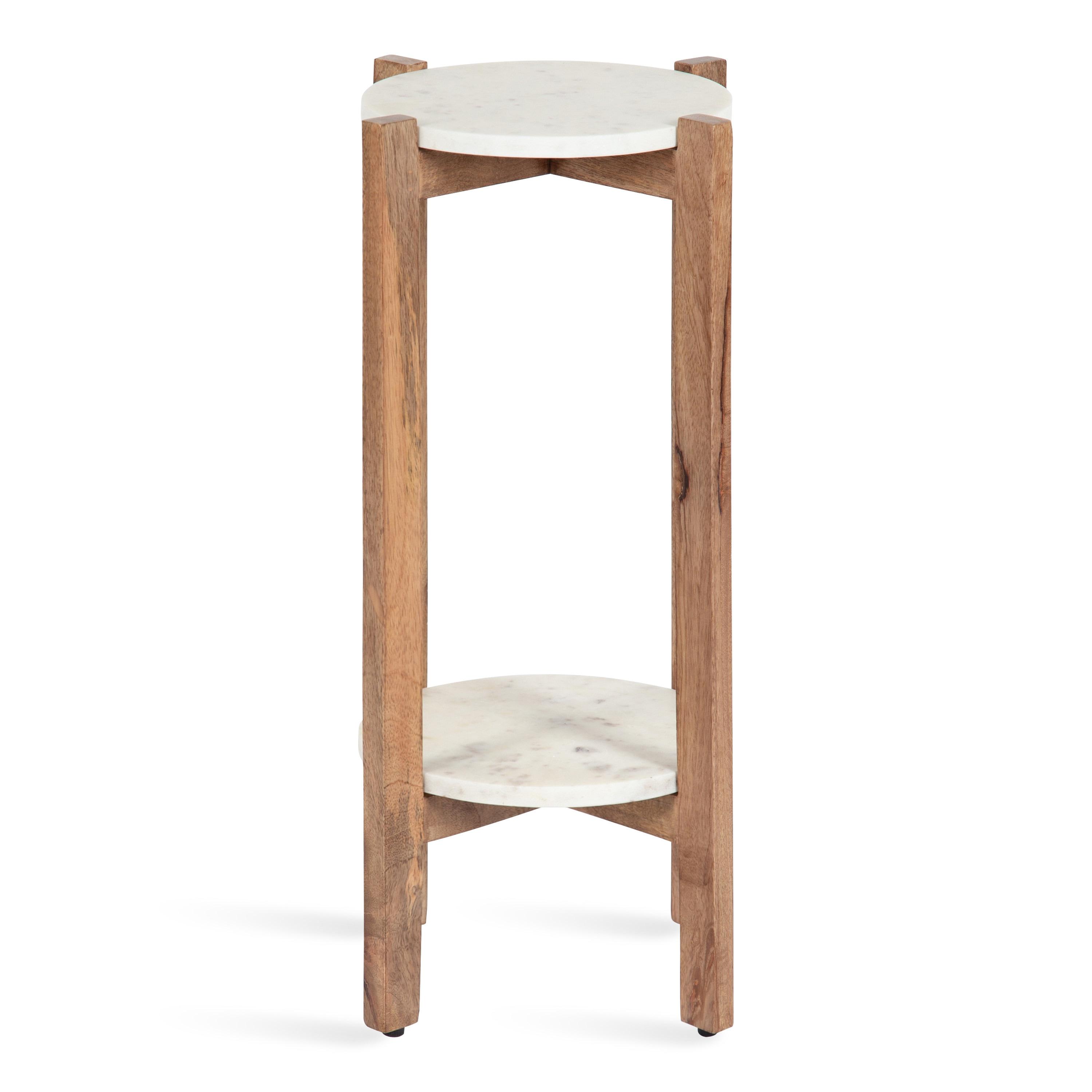 Kate and Laurel Moxley Square Wood Tea Table, 12x12x24, Natural