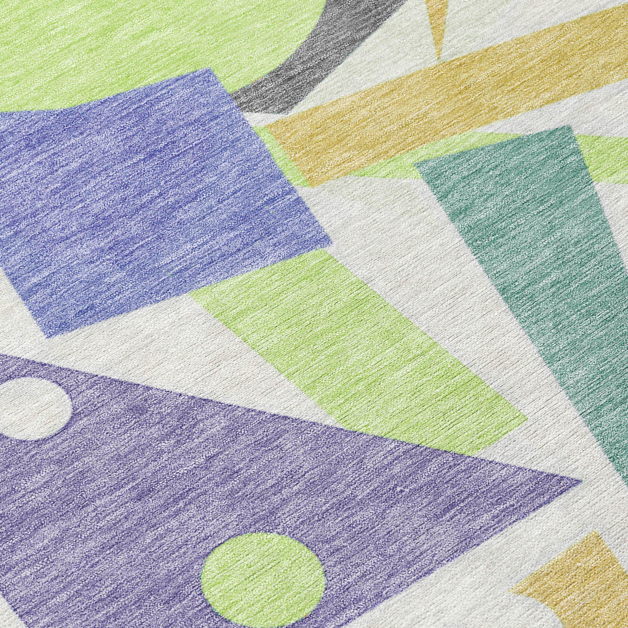 Addison Rugs Chantille Indoor/Outdoor Transitional Geometric Lavender Washable Rectangle Rug, 1'8" x 2'6"