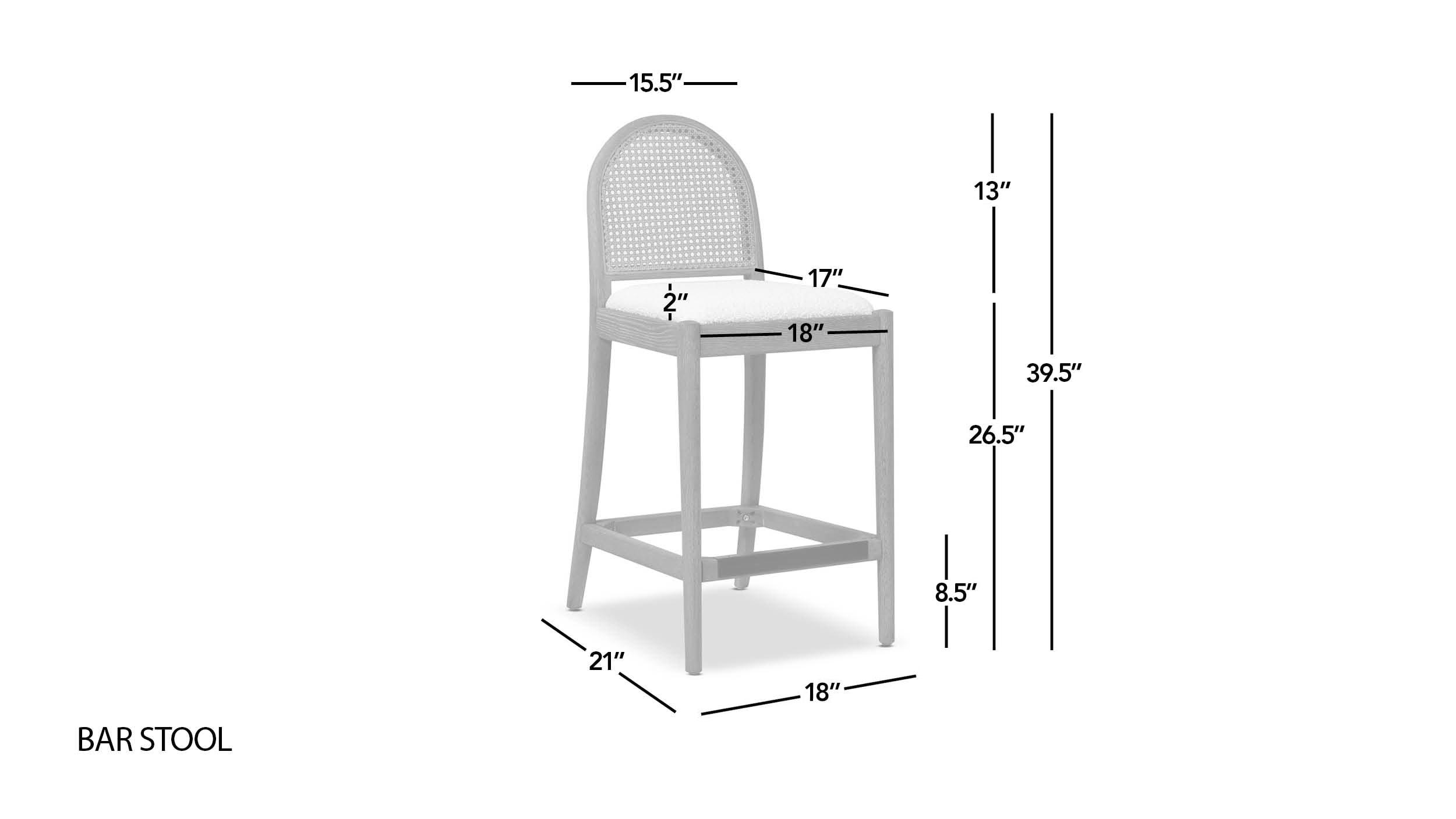 Cossette Upholstered Counter Stool