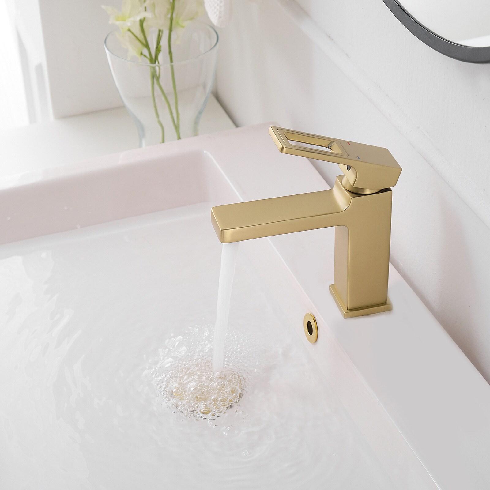 Single-Hole Single-handle Bathroom Faucet with Drain Assembly