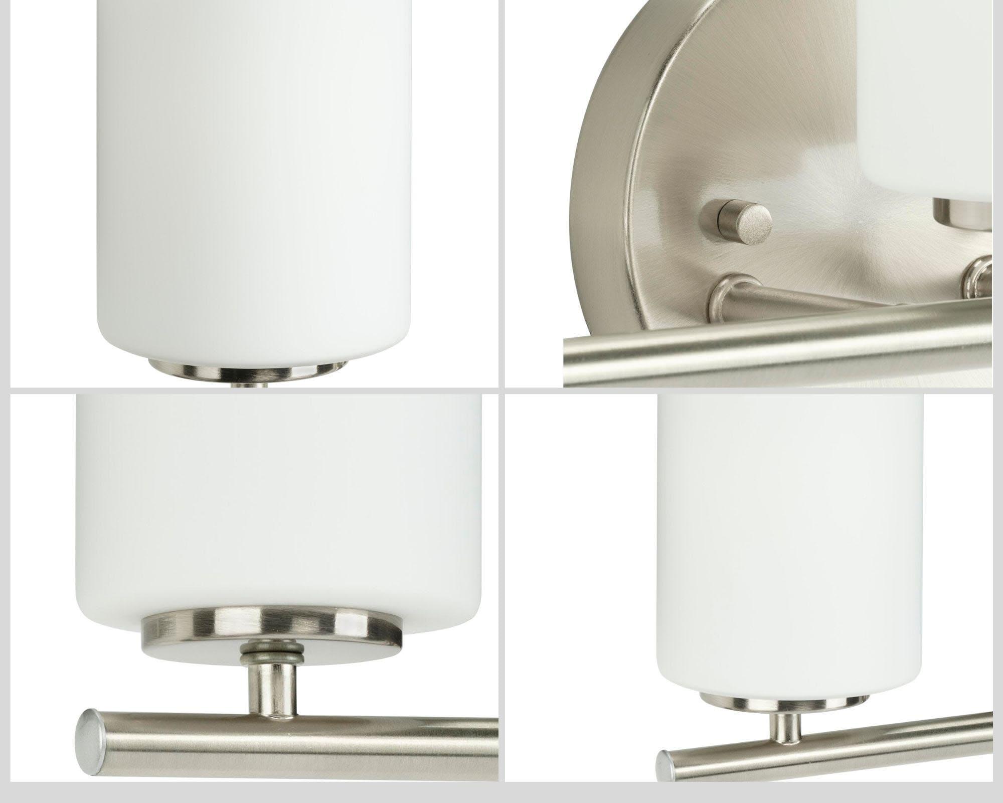 Progress Lighting Replay Collection 4-Light Bath Vanity, Brushed Nickel, Porcelain Shade