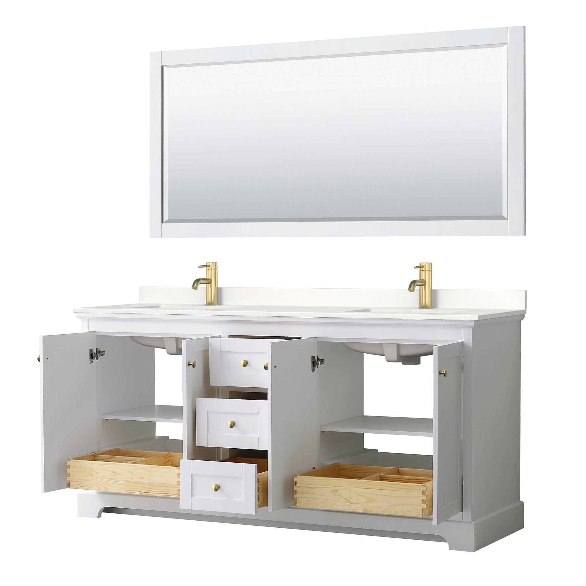 Avery Double Bathroom Vanity with Quartz Top