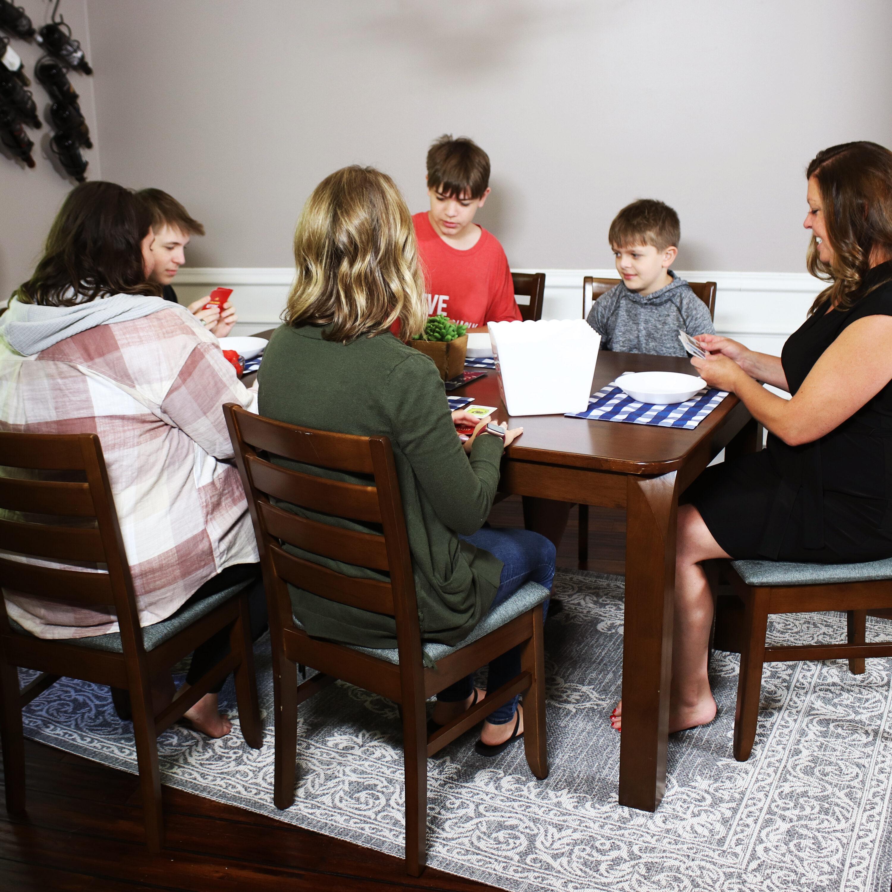 Sunnydaze Indoor 5-Foot Solid Rubberwood Rectangular Dining Table - Dark Walnut