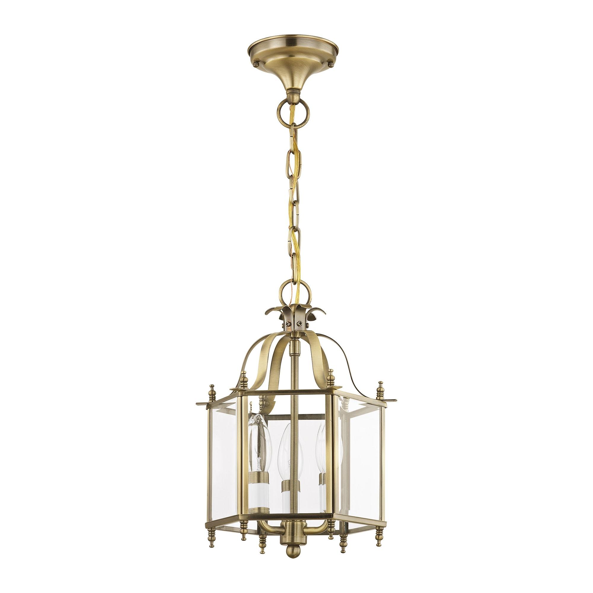 Livex Lighting Livingston 3 - Light Pendant in  Antique Brass