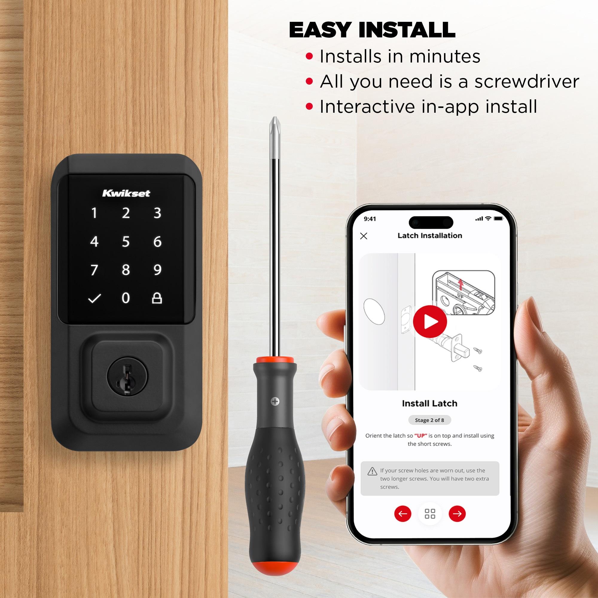 Halo Wi-Fi Smart Lock Touchscreen Single Cylinder Deadbolt with Smartkey Security