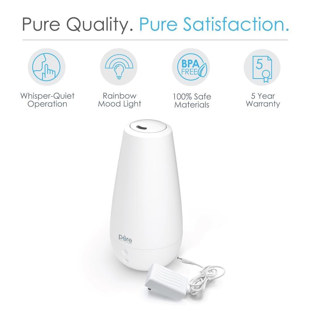 Pure White Ultrasonic Aroma Diffuser with Automatic Shutoff