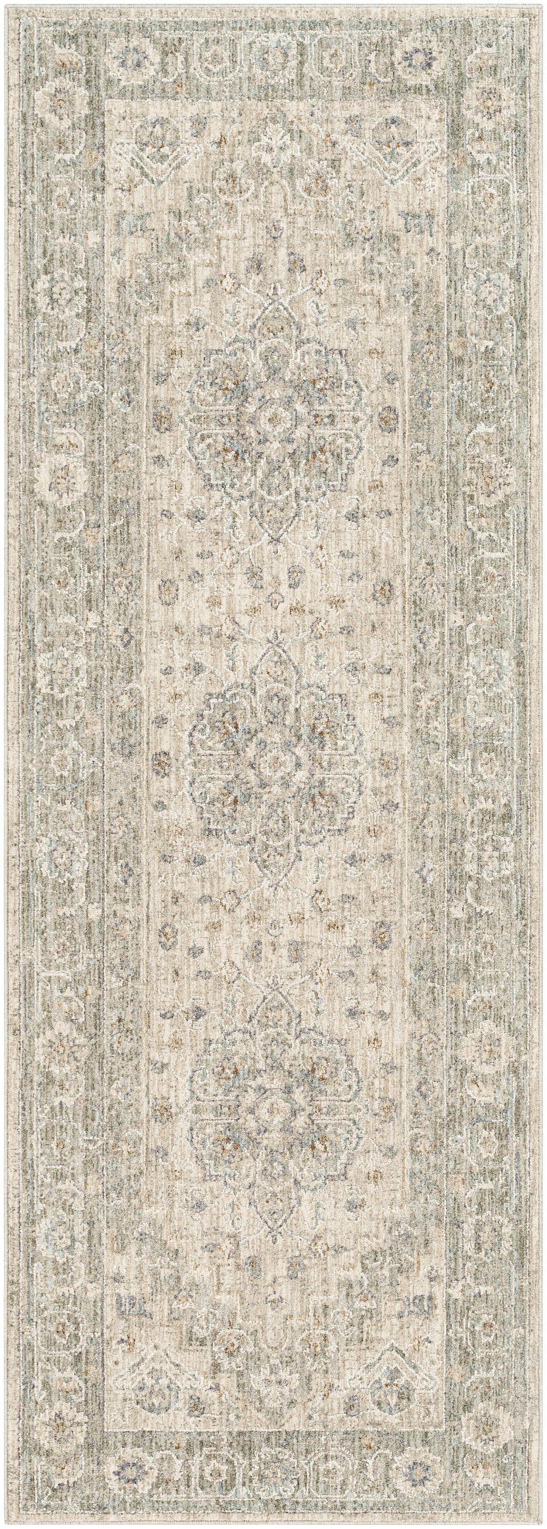 Avant Garde Gray Synthetic 31x87 Hand-Knotted Area Rug