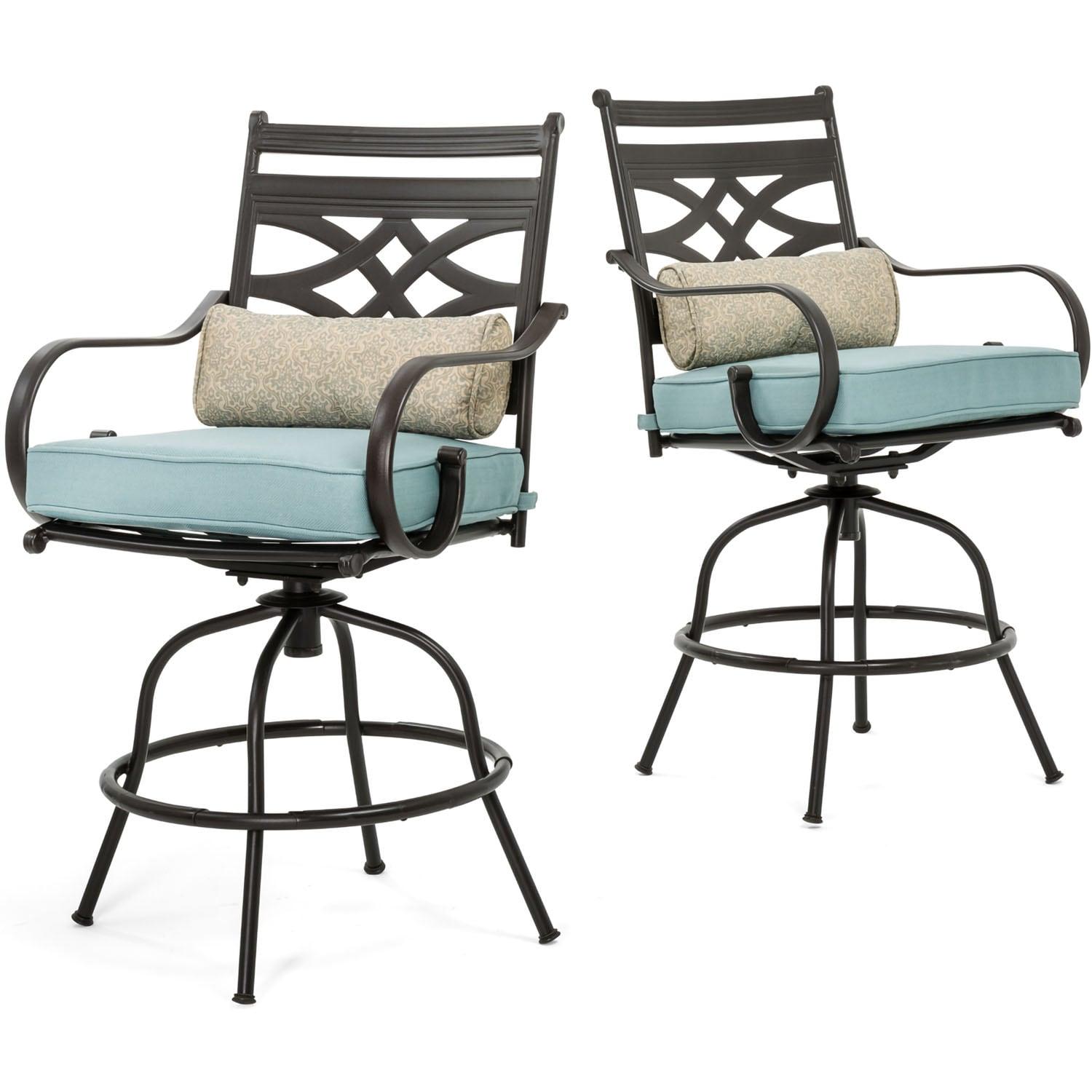 Hanover Montclair 5-Piece Steel Outdoor Counter-Height Patio Dining Set with Table, Seats 4