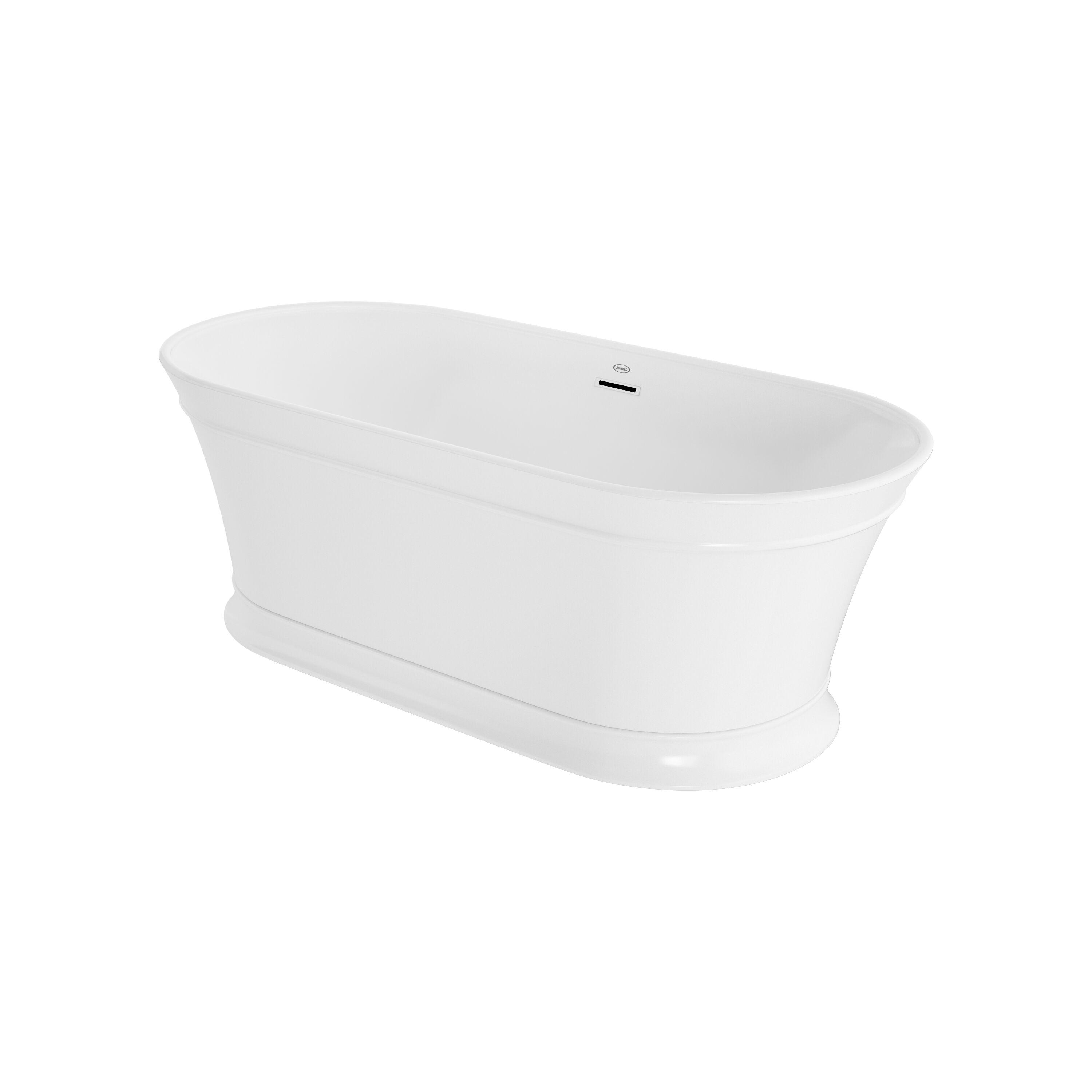 Lyndsay 67" x 32" Freestanding Soaking Acrylic Bathtub with Faucet