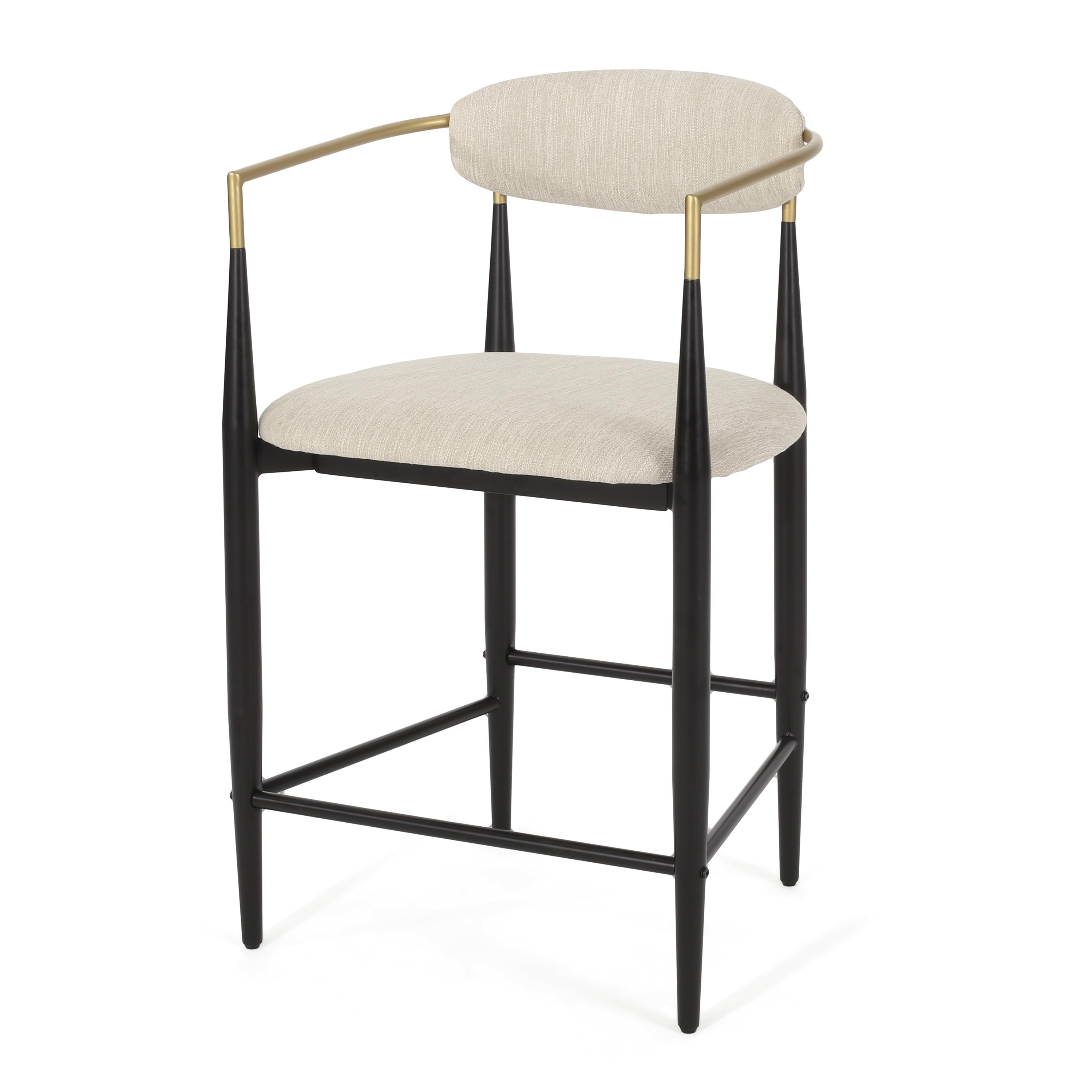 Willa Arlo™ Interiors Maconay Upholstered Counter Stool with Metal Frame (Set of 2)