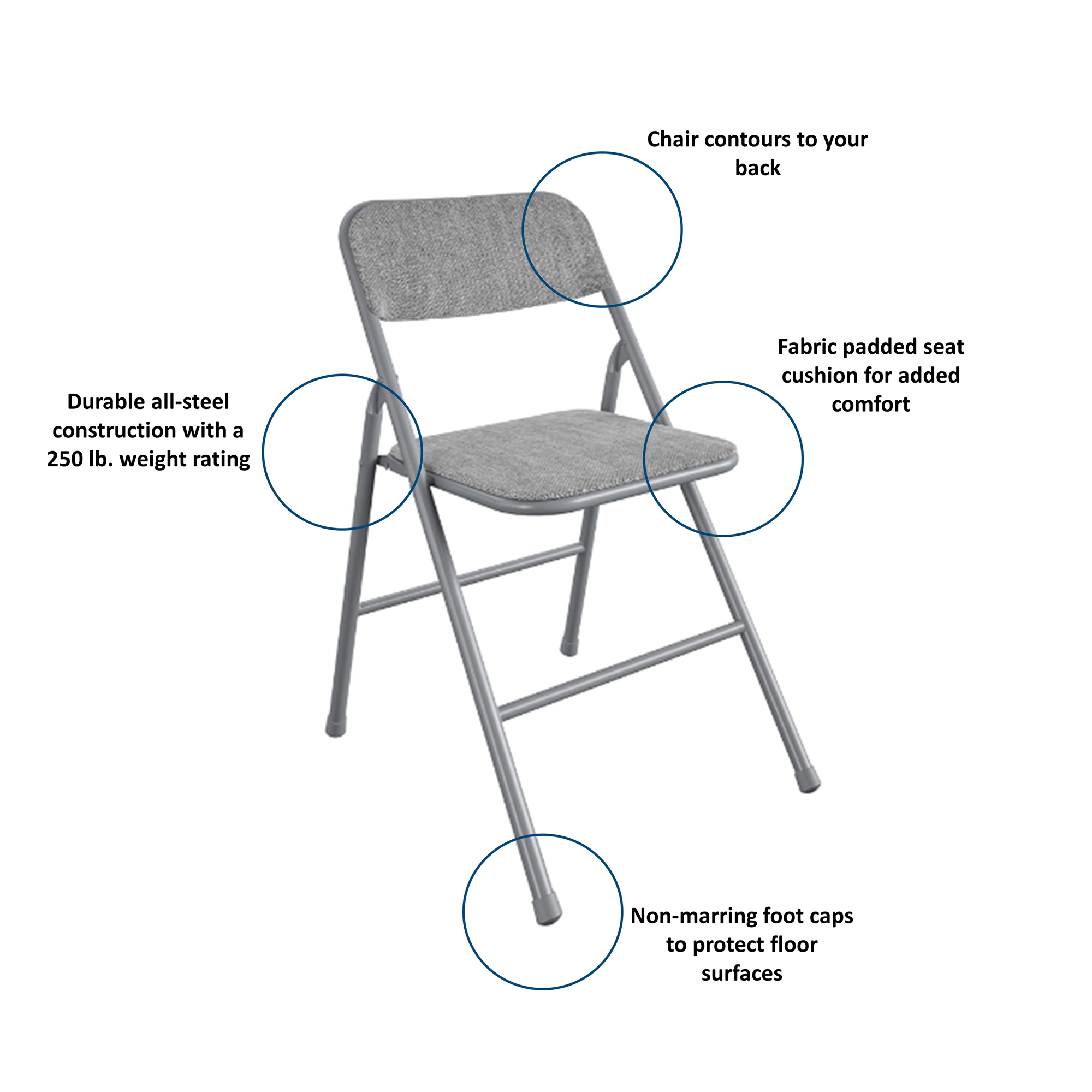 COSCO 5-Piece Folding Fabric Dining Set & 34" Vinyl Card Table