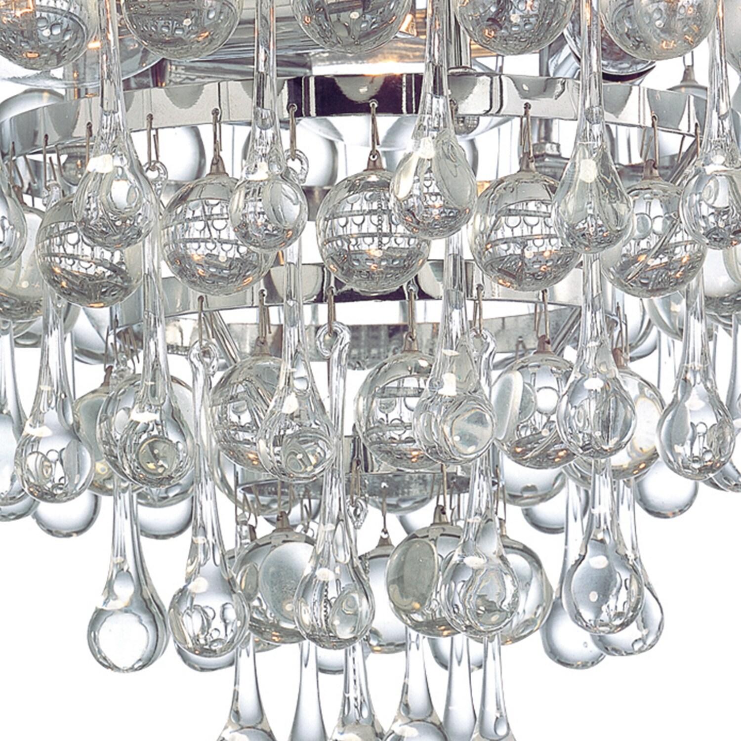 Crystorama Lighting Calypso 3 - Light Flush Mount in  Polished Chrome