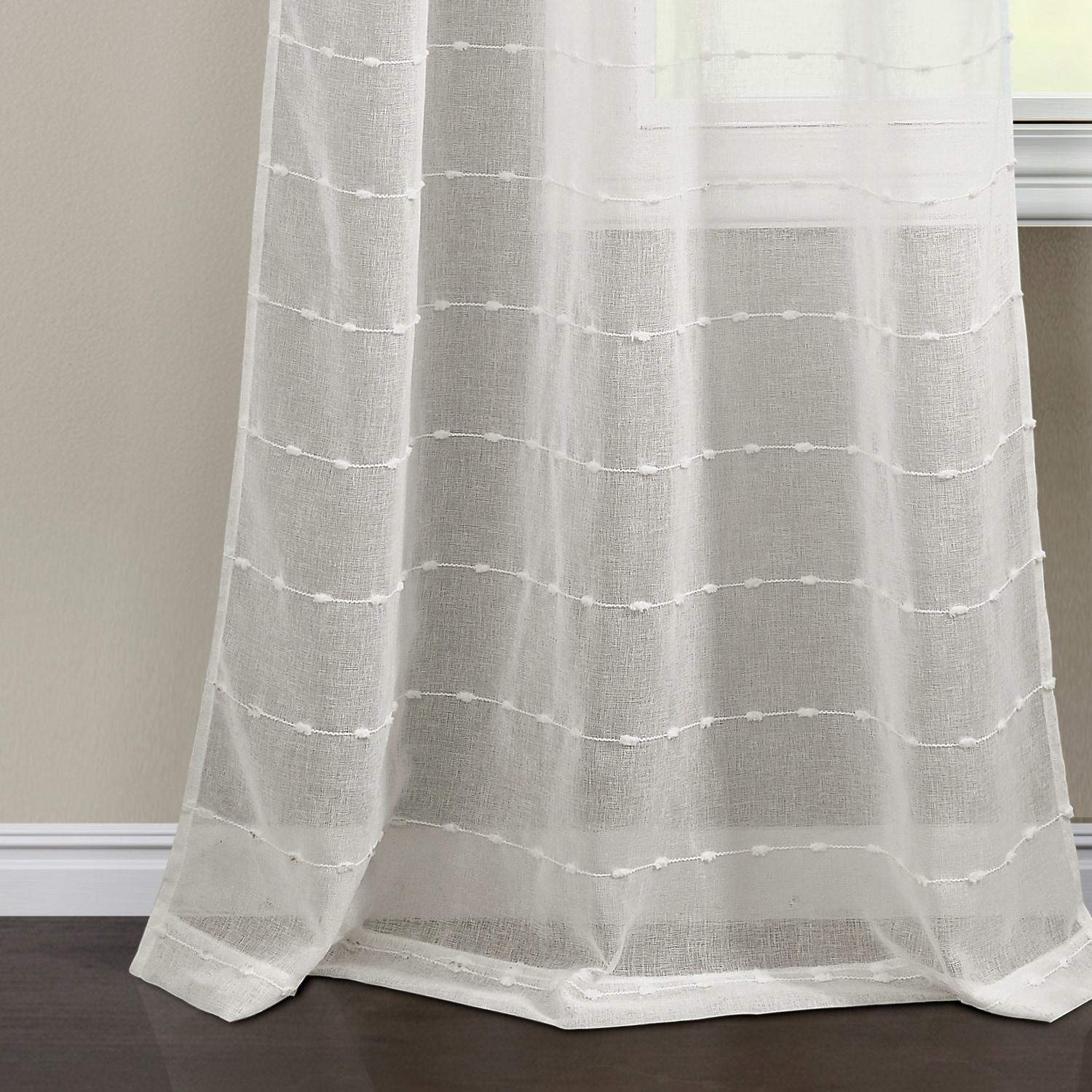 Lush Decor Solid Sheer Curtain Panels (Set of 2)