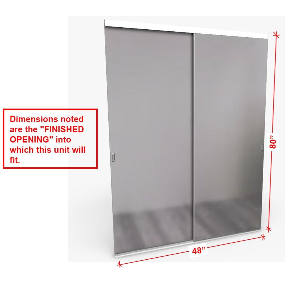 Custom Door and Mirror Solid + Manufactured Wood Mirrored Sliding Closet Doors