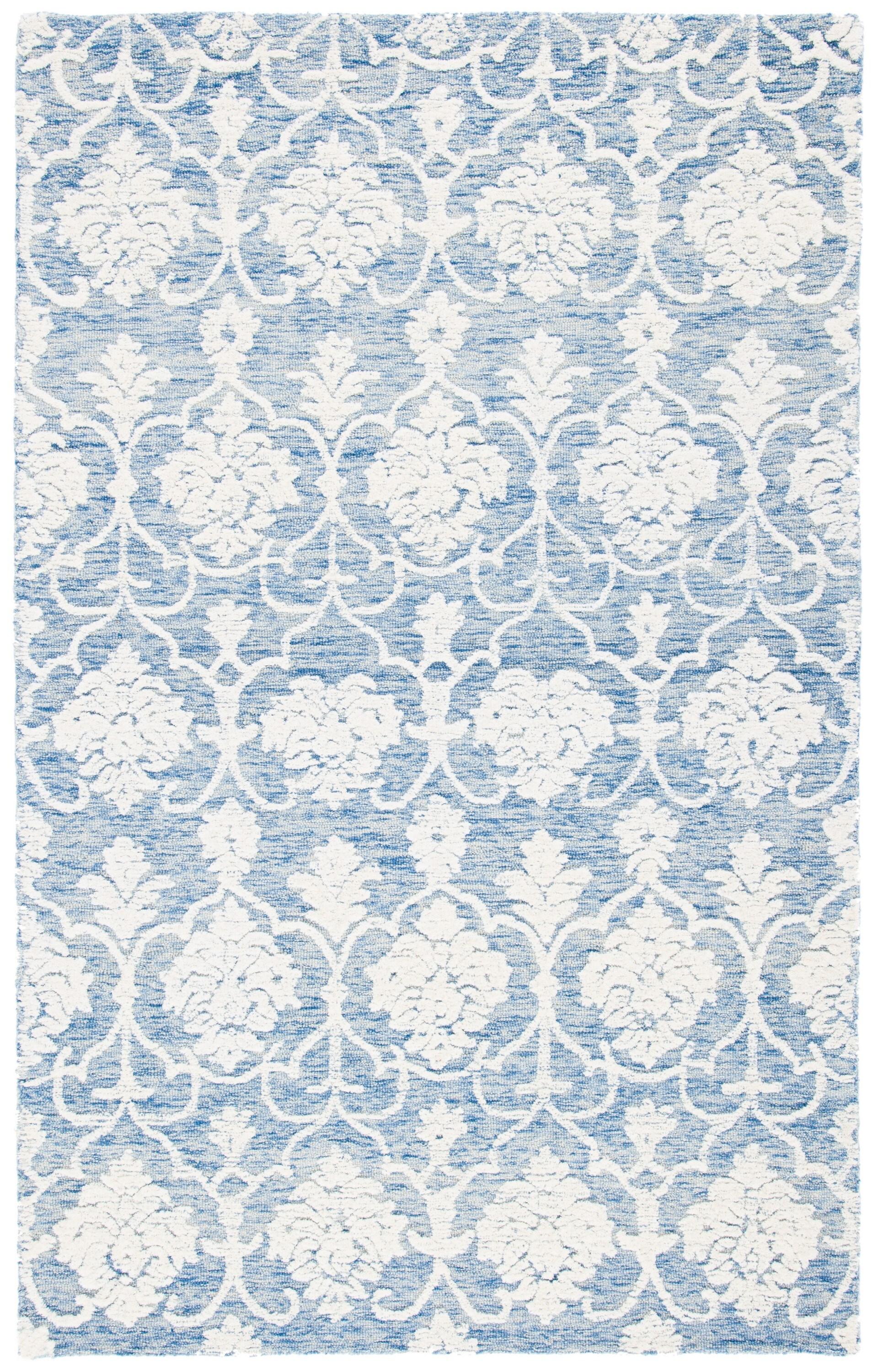 Metro MET996 Hand Tufted Indoor Area Rug - Blue/Ivory - 4'x6' - Safavieh