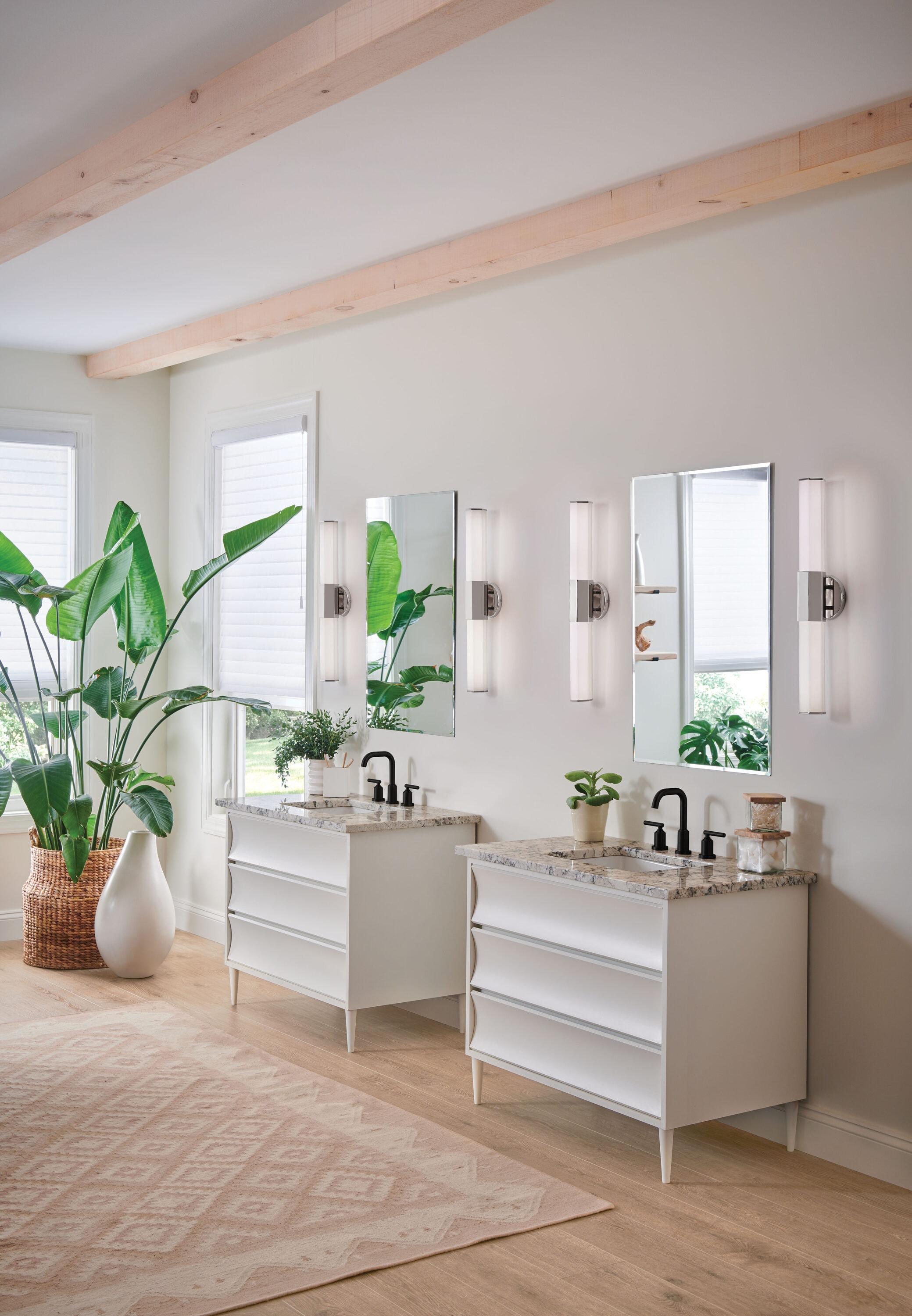 32W Led Medium Bath Vanity In Modern Style 26 Inches Wide By 5 Inches High-Polished Nickel Finish Hinkley Lighting 51152Pn