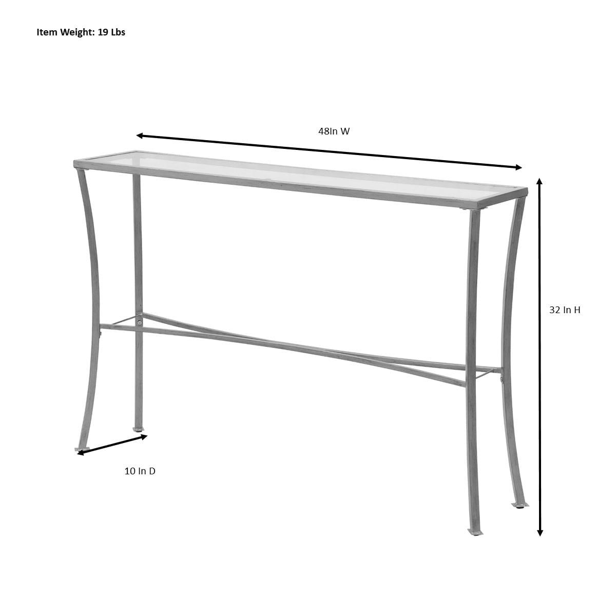 Carolina Classics Palin Glass Top Console Table in Antique Gold