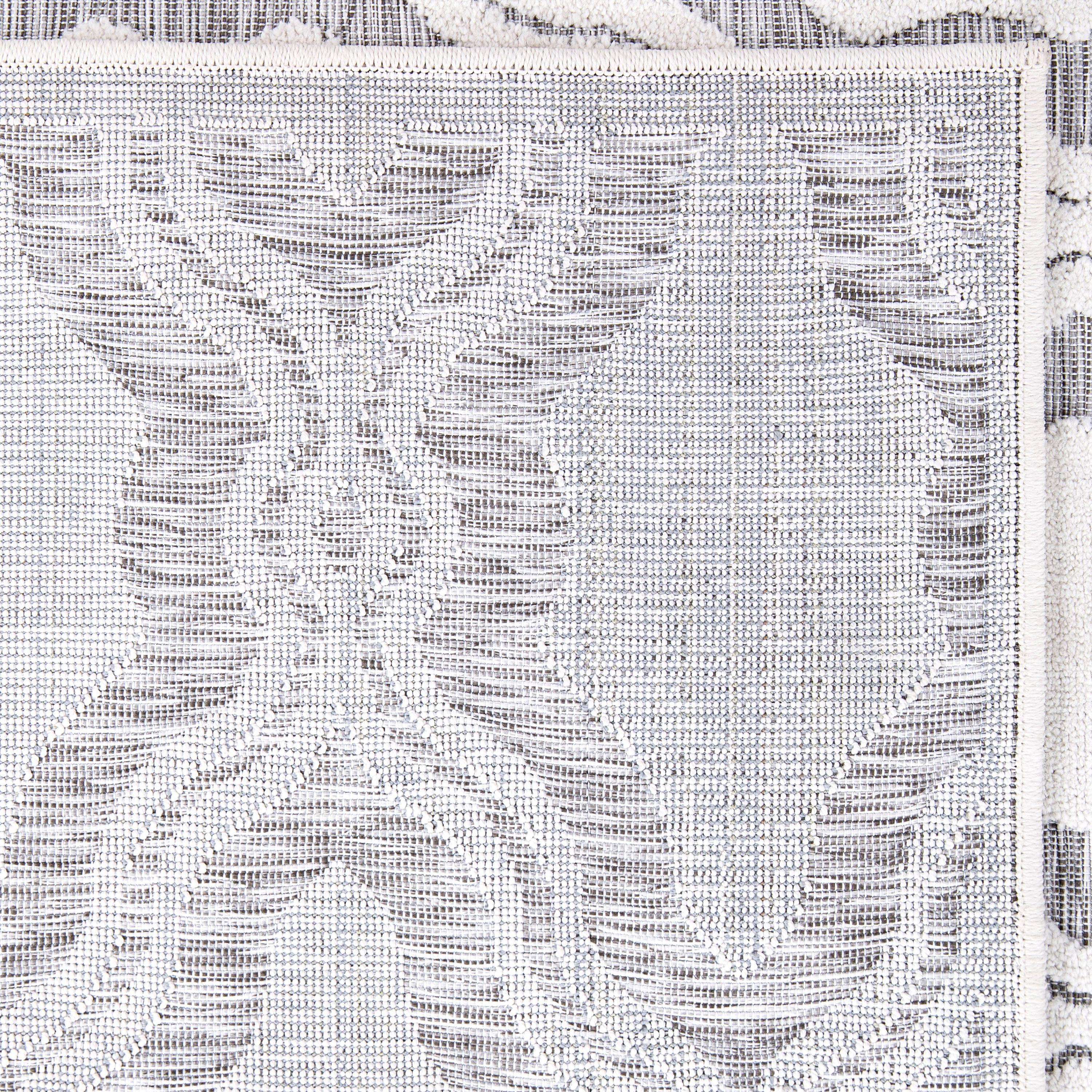 My Texas House Cotton Blossom Natural Gray High Low Indoor Outdoor Rug