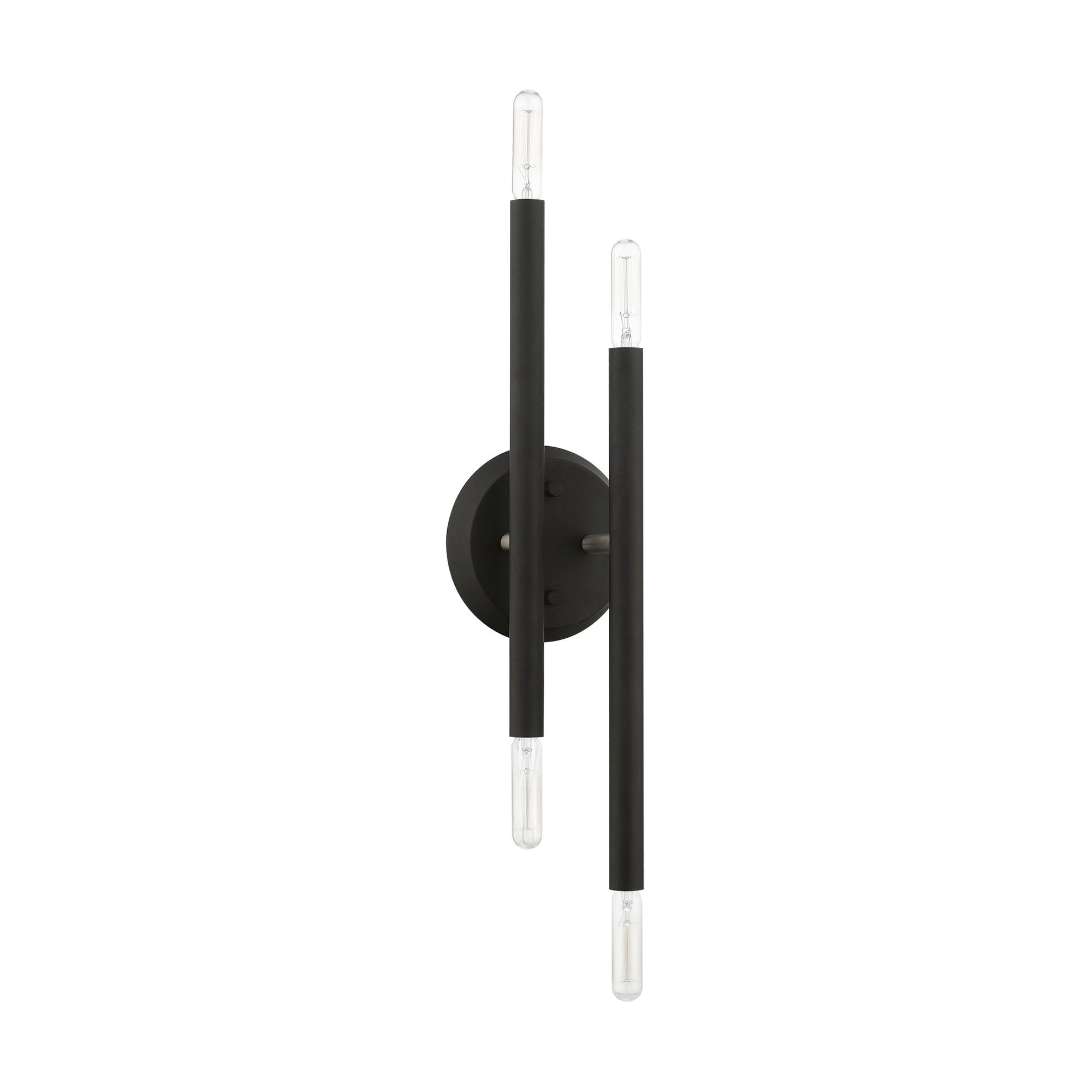 Livex Lighting Soho 4 - Light Wall Light in  Black/Brushed Nickel