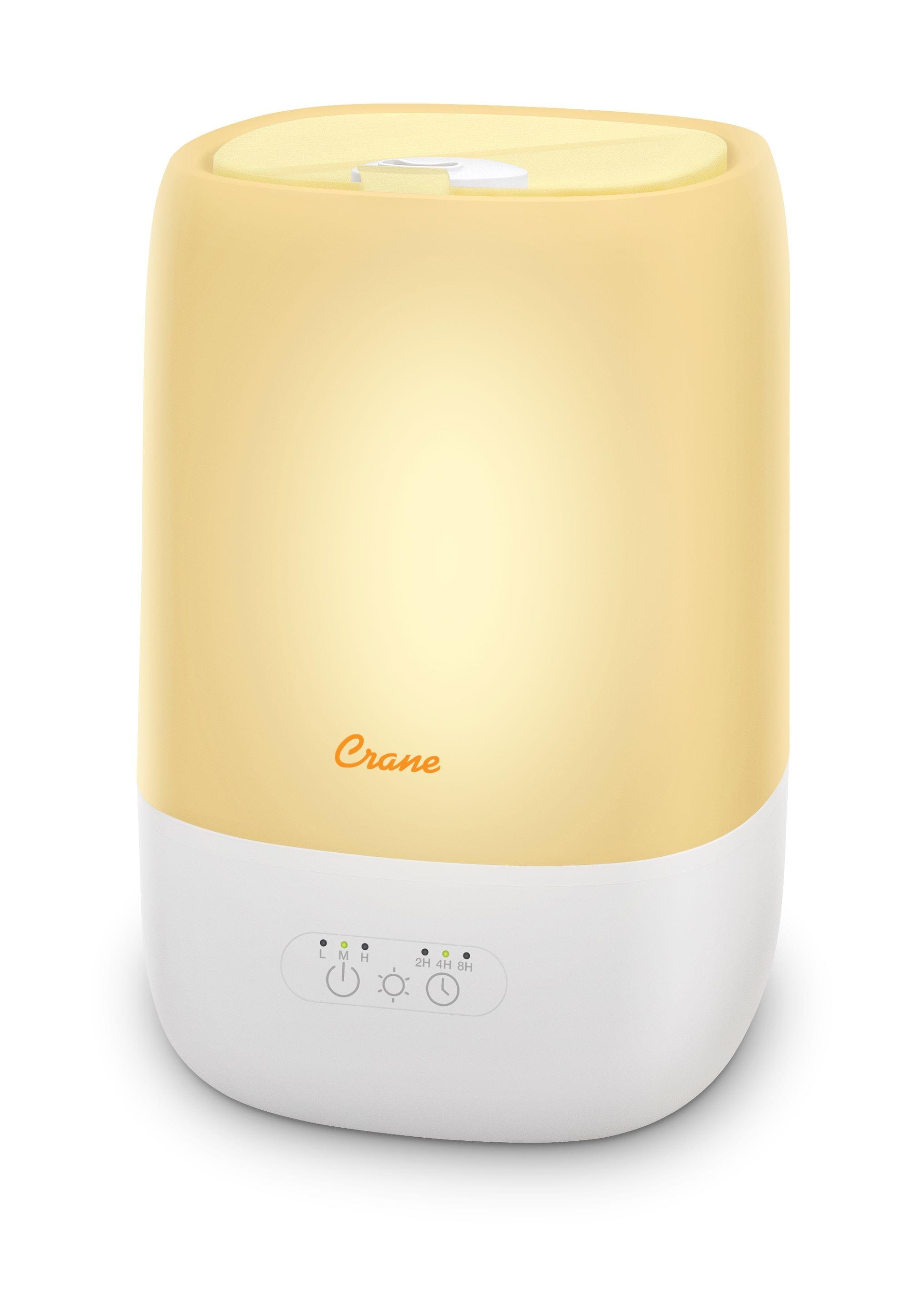 Crane USA Top Fill Cool Mist Humidifier - 1 Gallon with Sleep Support Light & Essential Oil Tray