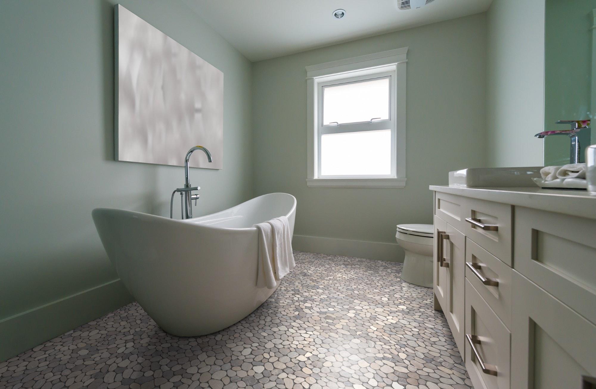 Sliced Pebble Mosaic Wall & Floor Tile