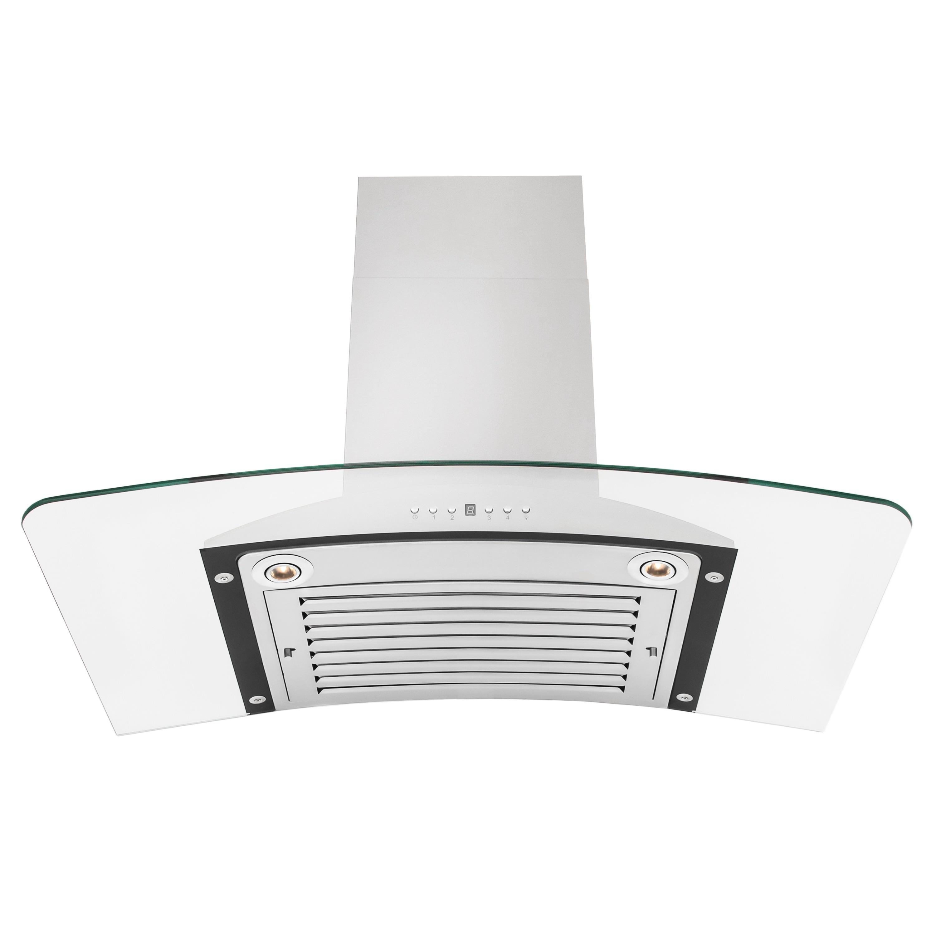 ZLINE ZLINE 36 in. Convertible Vent Convertible Vent Wall Mount Range Hood in Stainless Steel & Glass (KN-36) KN-36
