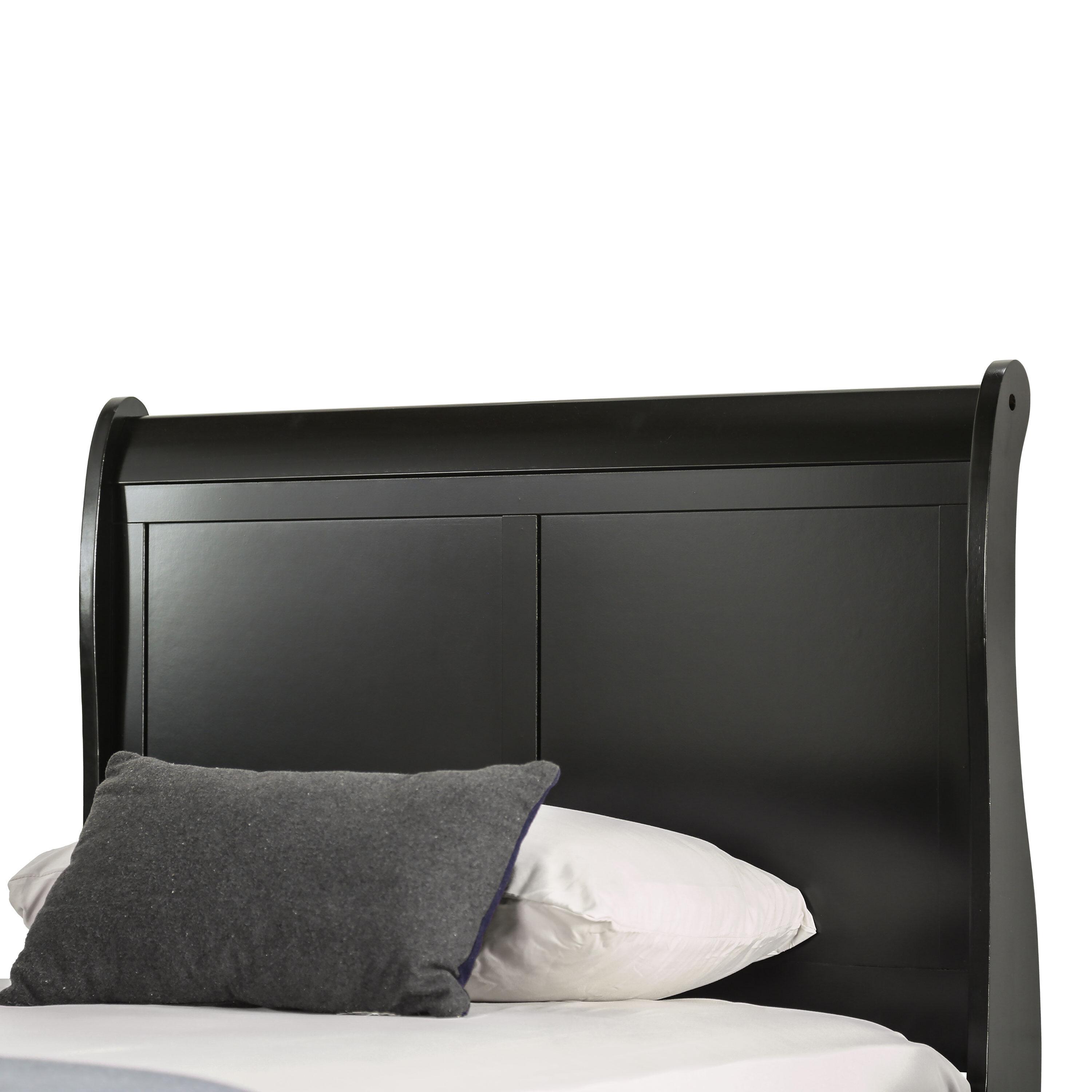 Furniture of America Toni Transitional Solid Wood Panel Twin Bed in Black