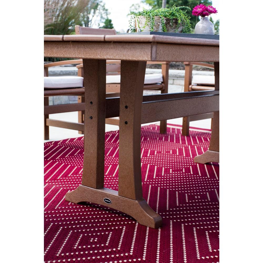 Farmhouse Trestle 37.75" x 72.25" Dining Table