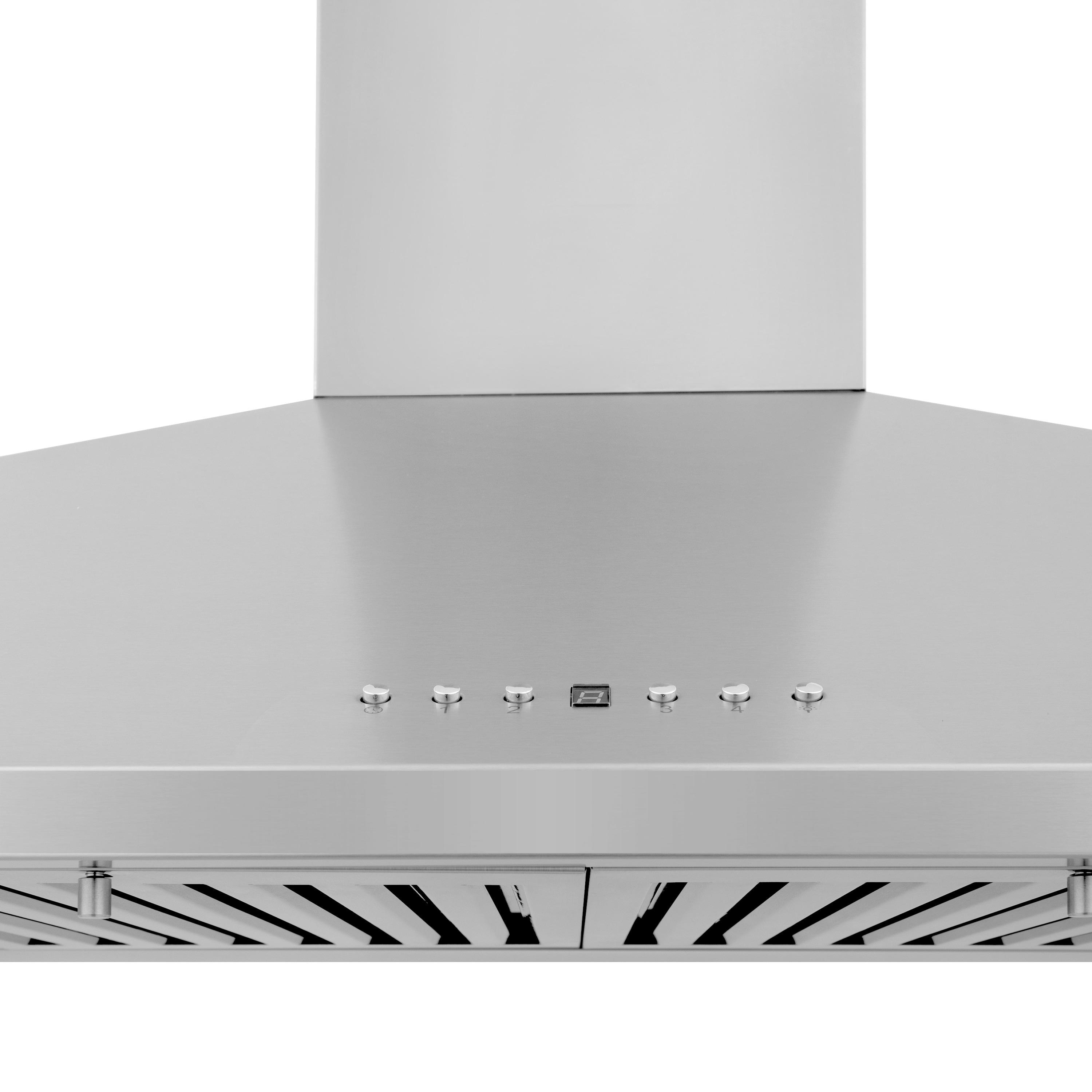ZLINE 48 in. ZLINE CrownSound™Ducted Vent Wall Mount Range Hood in Stainless Steel W/ Bluetooth Speakers (KL2CRN-BT-48)