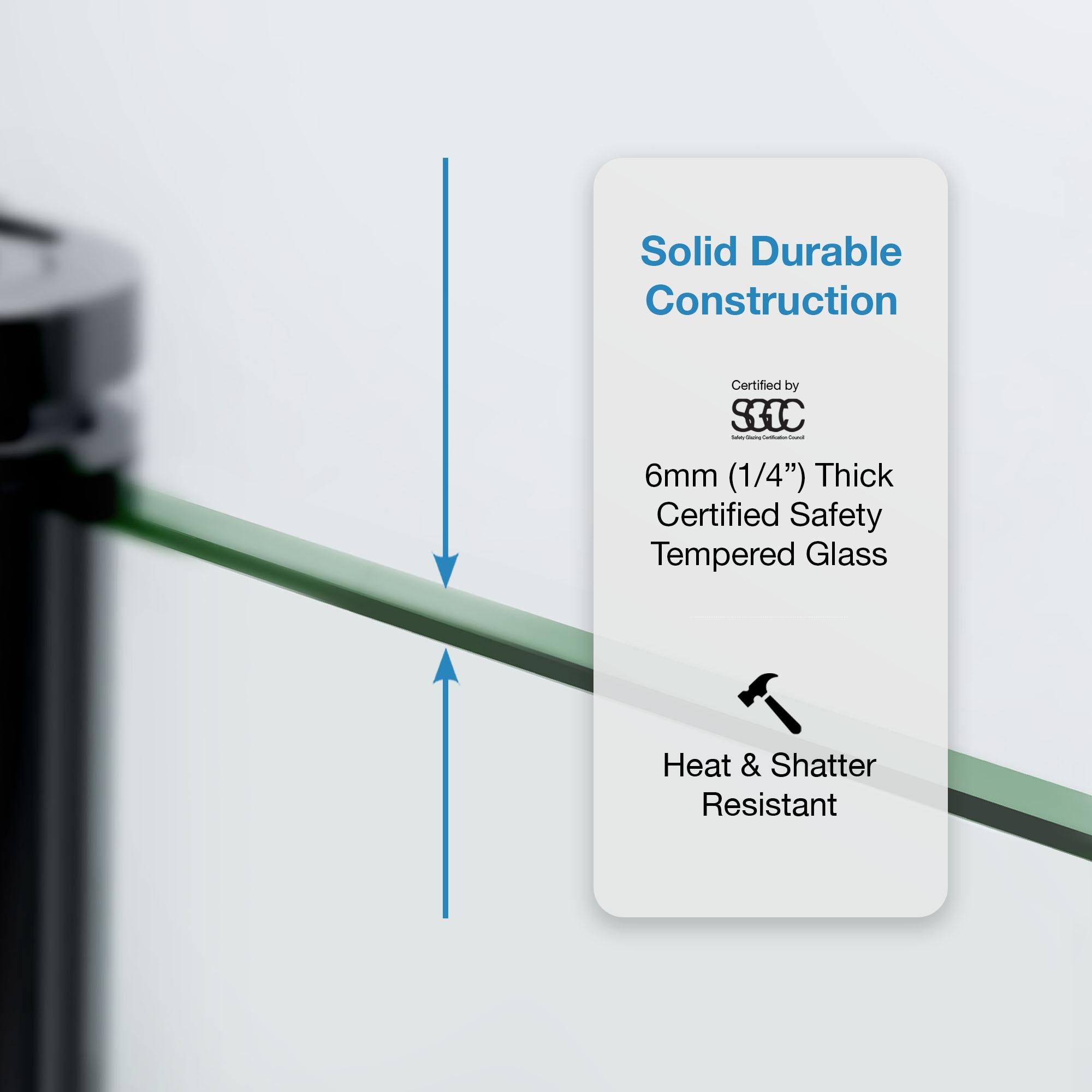 OVE Decors Breeze 40 in. Round Shower Kit w/ Clear, Base, Wall