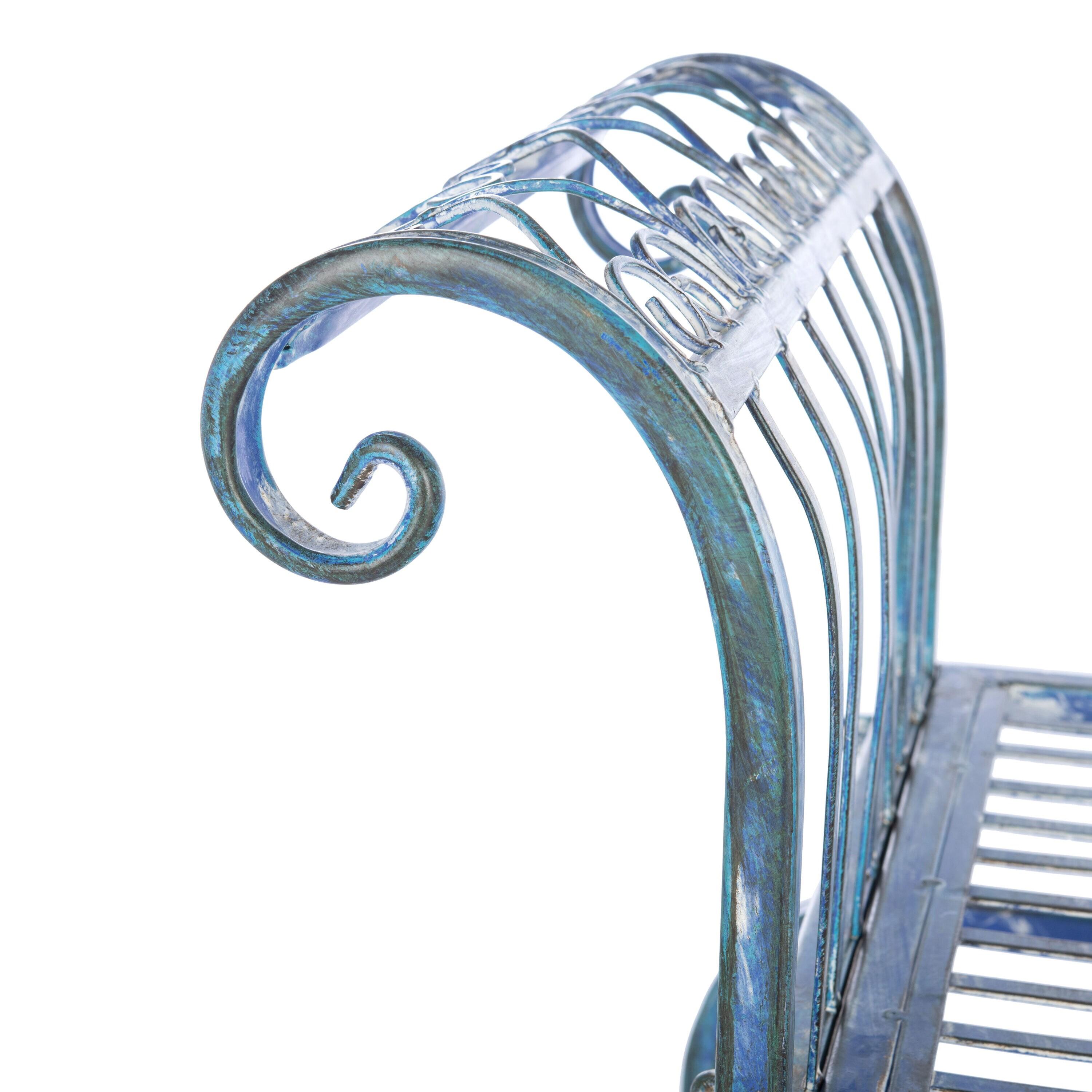 Brielle Bench - Outdoor - PAT5004 - Mossy Blue - Safavieh