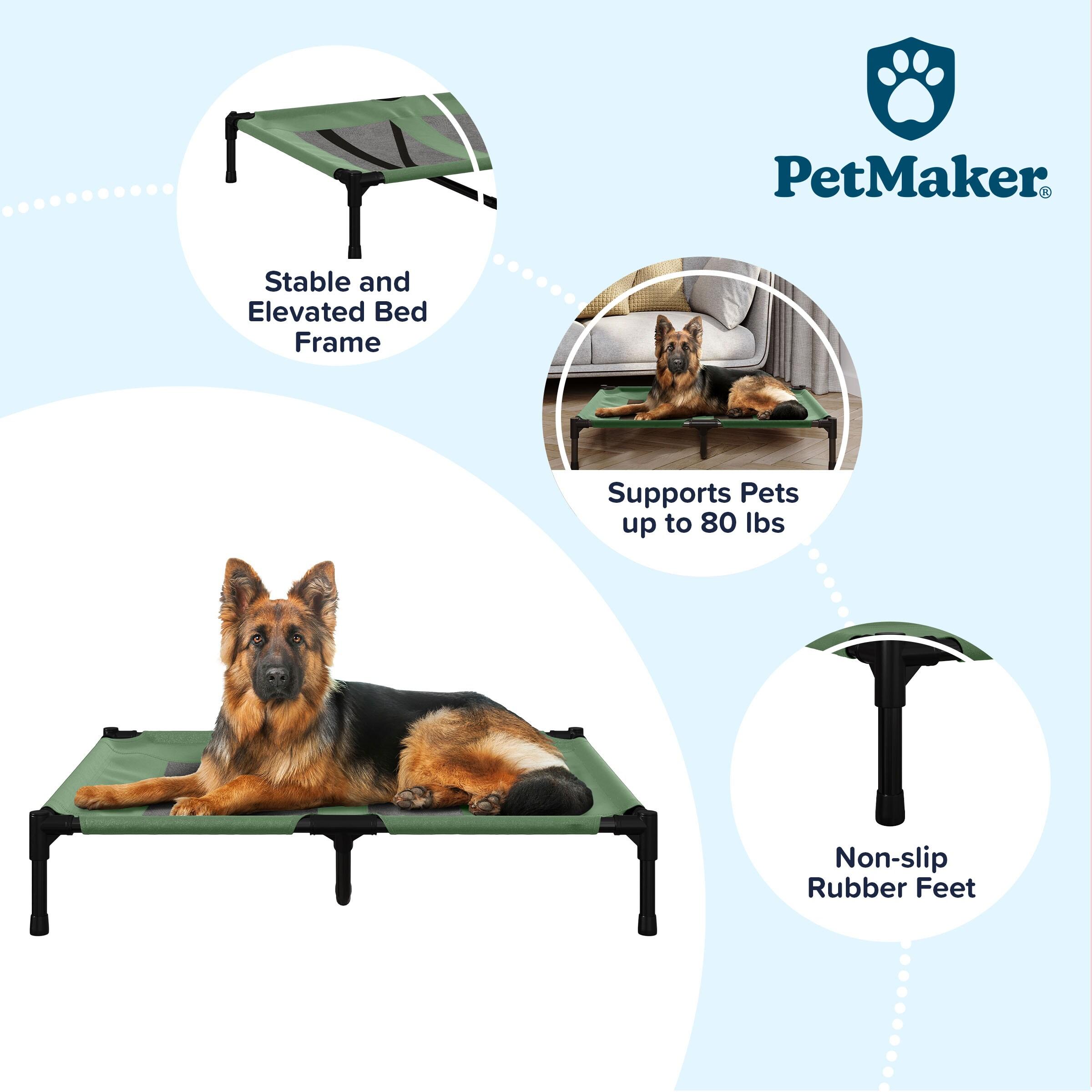 Pet Adobe Indoor/Outdoor Elevated Portable Pet Bed - 36" x 29.75", Green