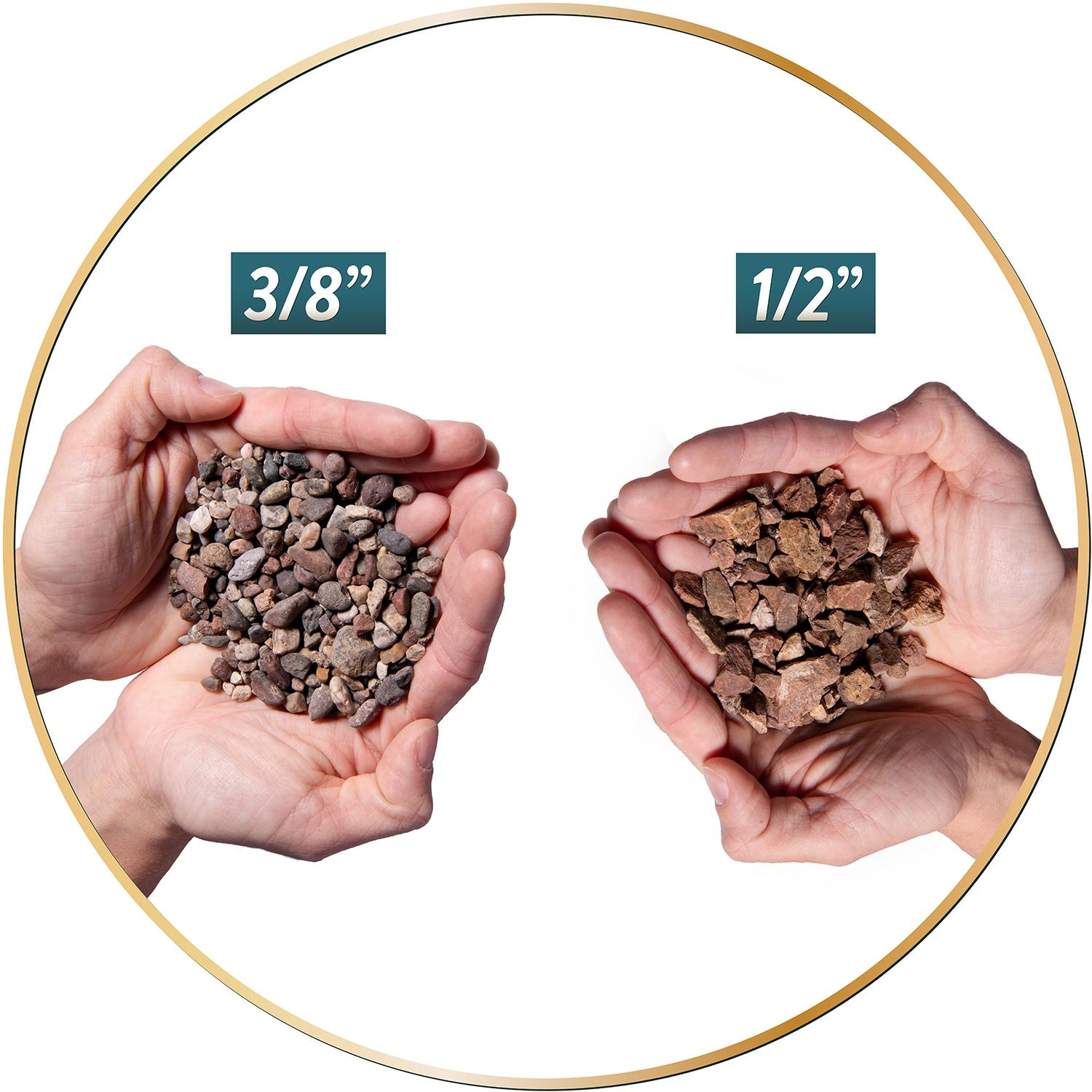 Landscape Rock & Pea Gravel, Decorative Garden Stones for Landscaping 3/8"